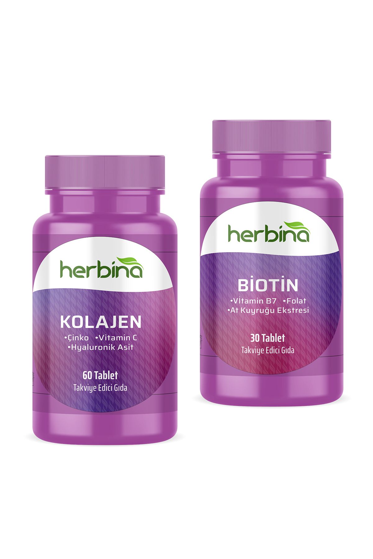 Herbina Kolajen 60 Tablet Biyotin 5000 mcg 30 Tablet Paketi