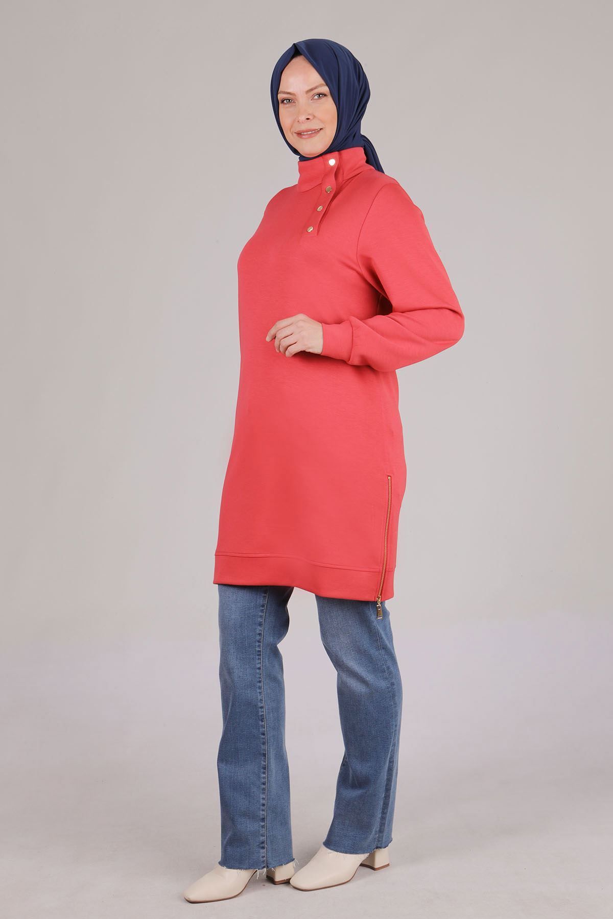 Veka-Mercan Plus Size Hijab Tunic - Snap Detail 2052 2