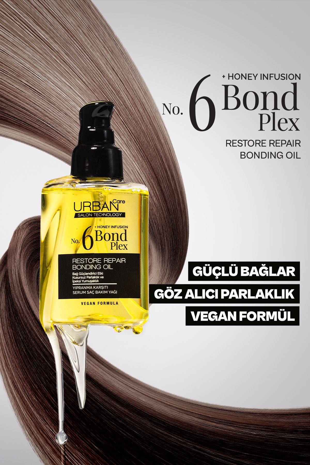 Urban Care No.6 Bond Plex Restore Repair Yıpranma Karşıtı Serum Saç Bakım Yağı 100 ml-veganbonding Oil-7