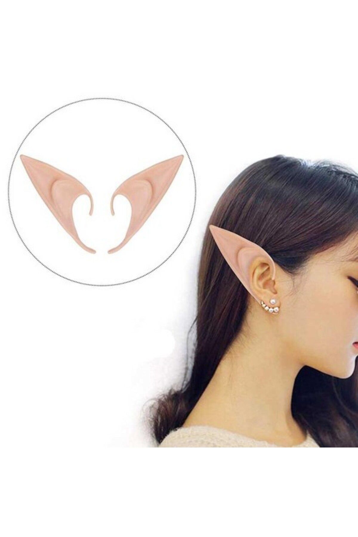 hunner-1 Pair of Latex Elf Ears Made of Soft Material 2