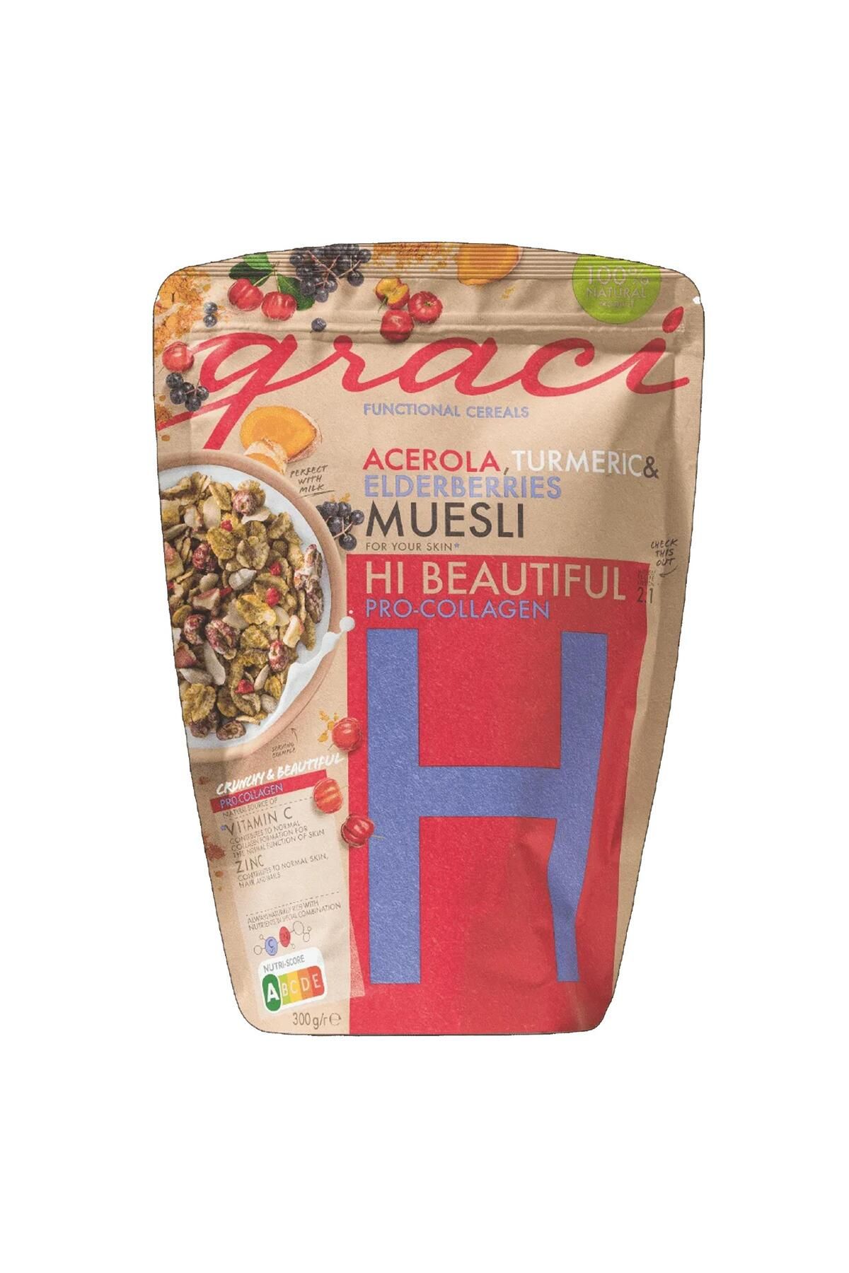 Graci Kahvaltılık Gevrek Müesli Barbados Kirazı Mürver Ve Zerdeçallı Hi Beautiful H 300 G E