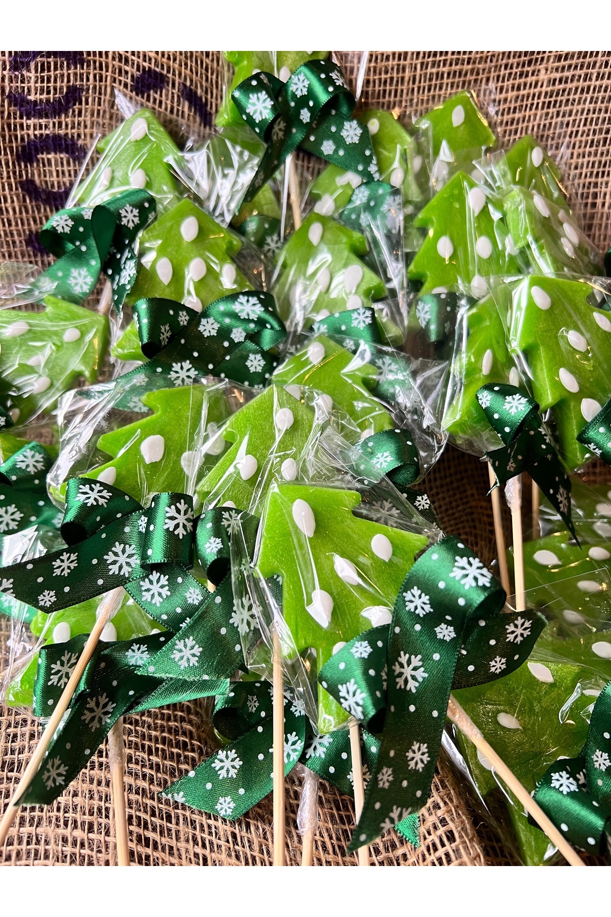 tli takı ve dizayn YENİ YILBAŞI ŞEKERİ(çamağacı 5 adet)YEŞİL FİYONKLU