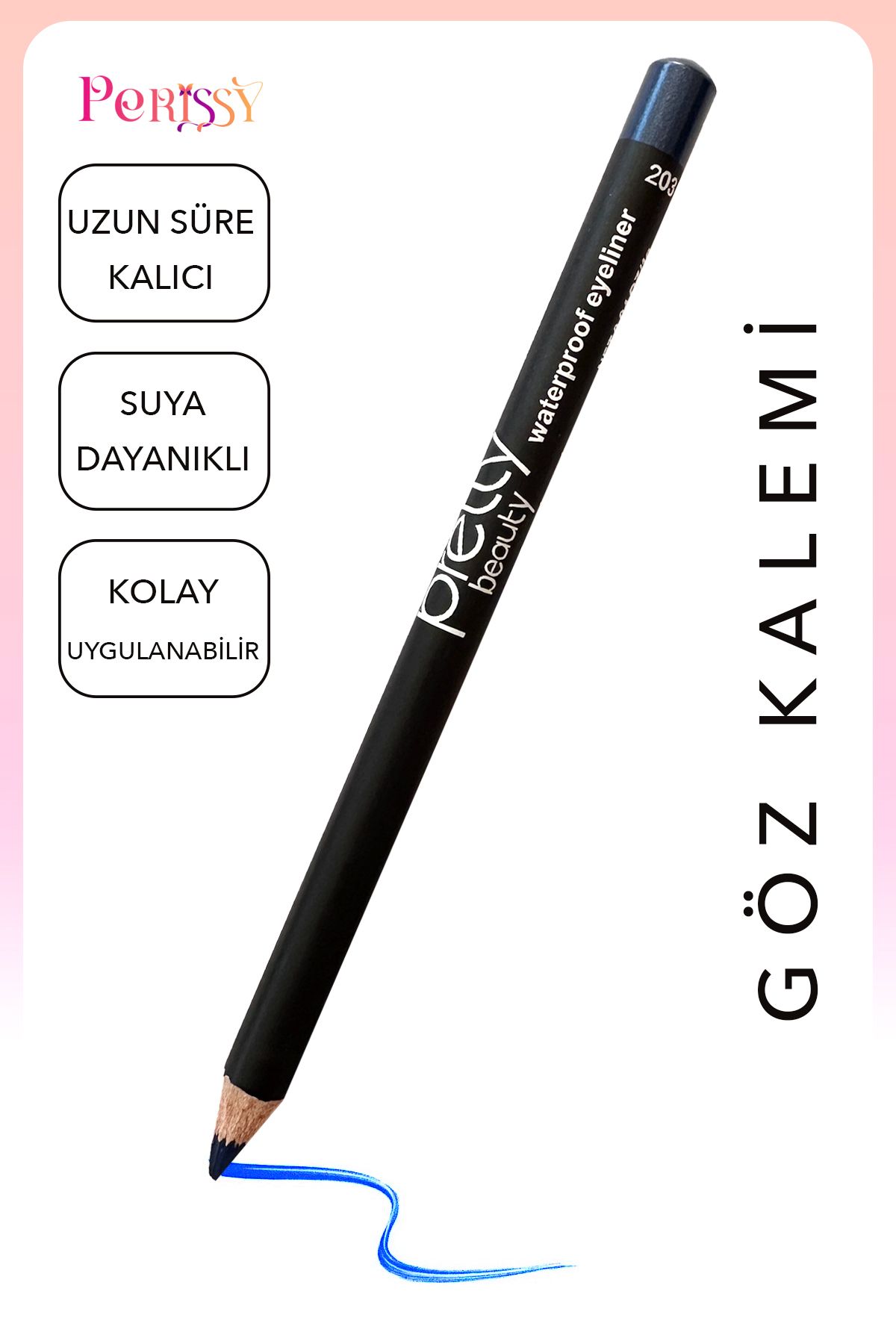 Perissy Suya Dayanıklı Göz Kalemi Waterproof Eyeliner