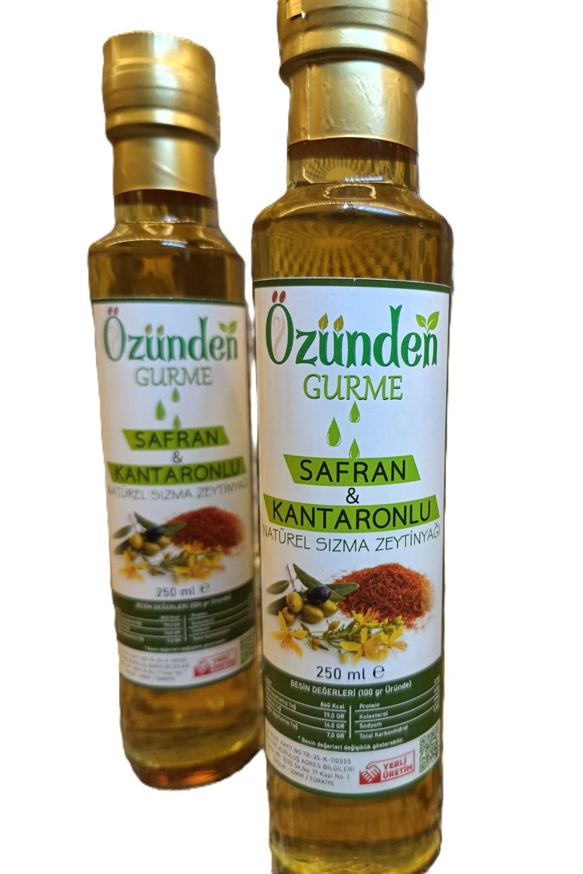 Özünden Safran & Kantaron Içerikli Gurme Sızma Zeytin Yağ, Şifa Kaynağı Yeni Lezzet 250ml