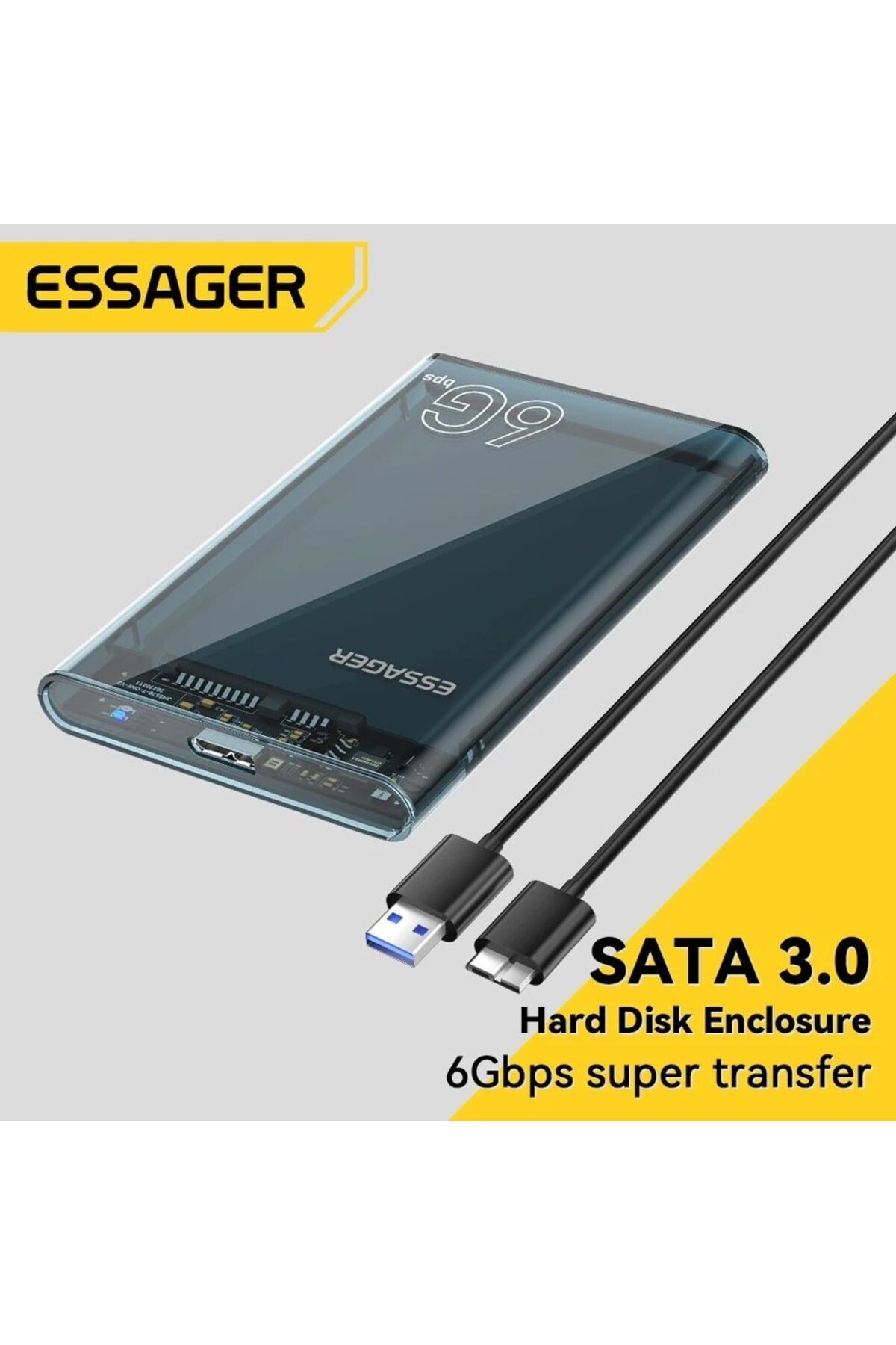 essager Ssd Sata Uyumlu Hdd Kutusuce/fc/rohs Lisanslı 2.5 Inç 6gbps Usb 3.0 Hızlı