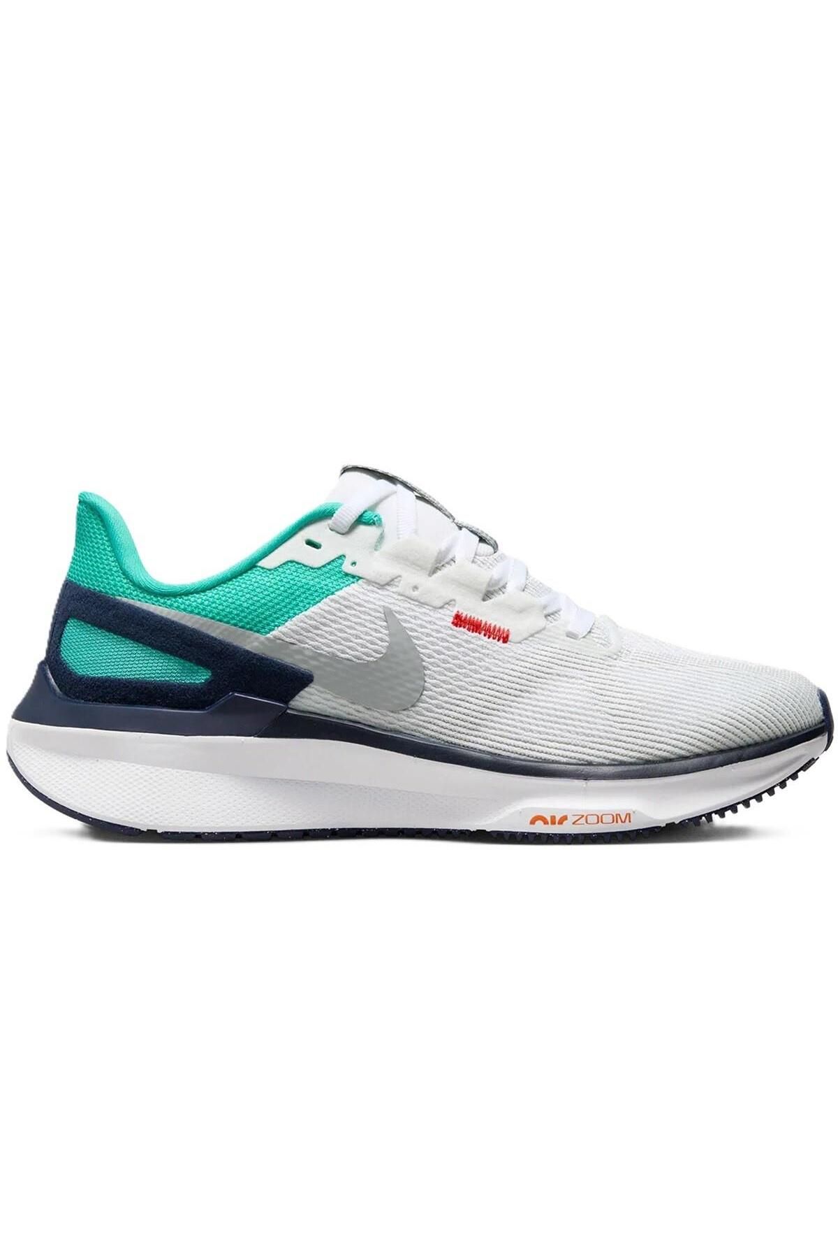 Nike-Air Zoom Structure 24 White Green Running Shoes 1