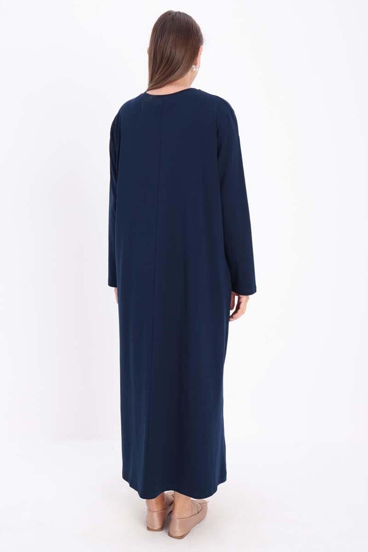 ALLDAY-Navy Blue-Long Sleeve Lingerie Dress 4