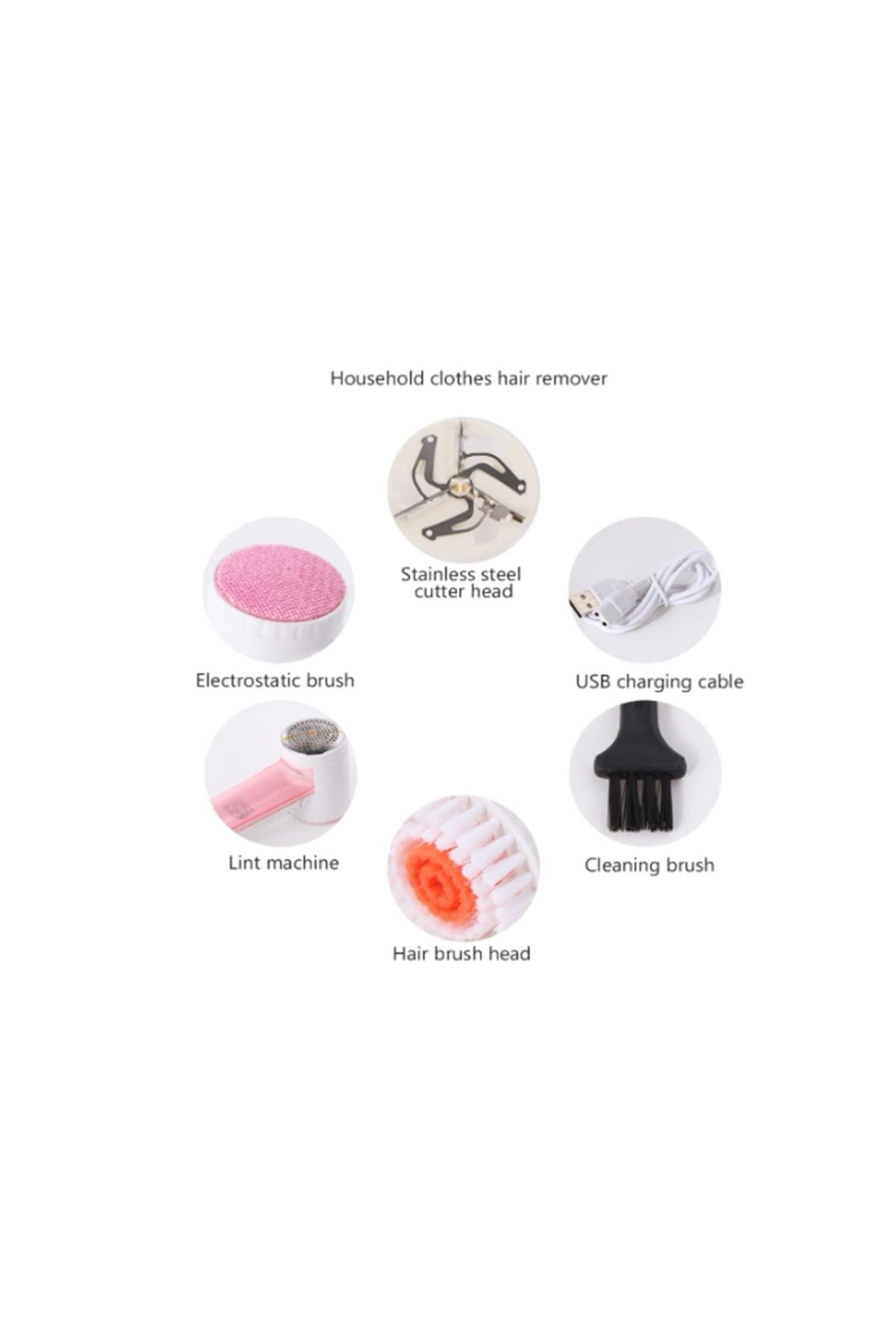 gaman-Wireless Handheld Clothes and Lint Removal Tool with 3 Replaceable Brush Heads 7