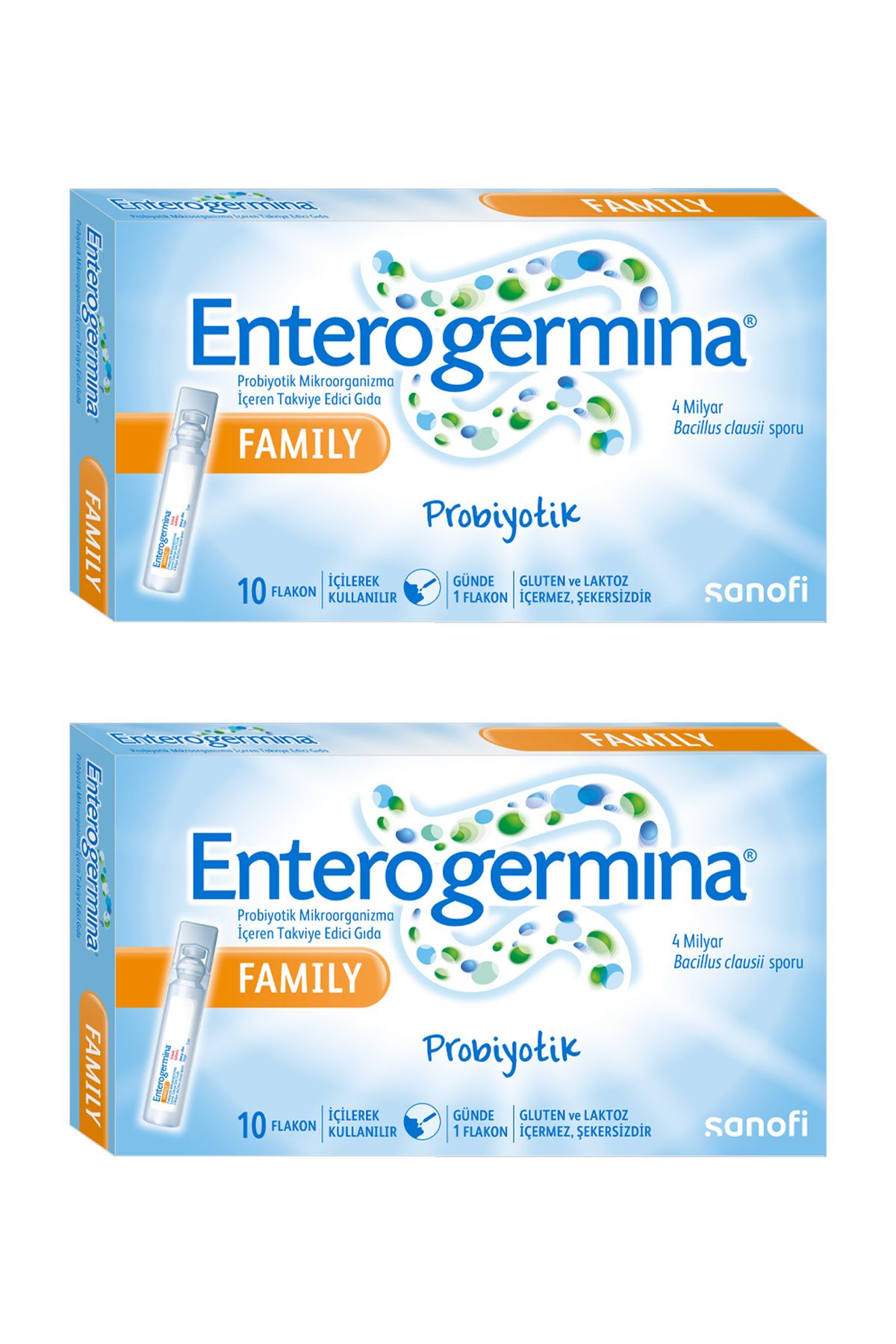 Enterogermina Family Probiyotik - 5 ml x 10 Flakon 2'li Set