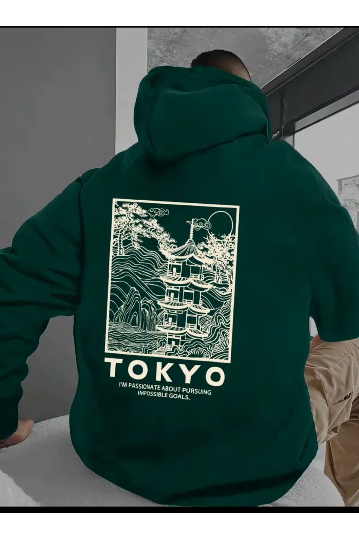 ModaSphere Tokyo Sırt baskılı Kapüşonlu Sweatshirt