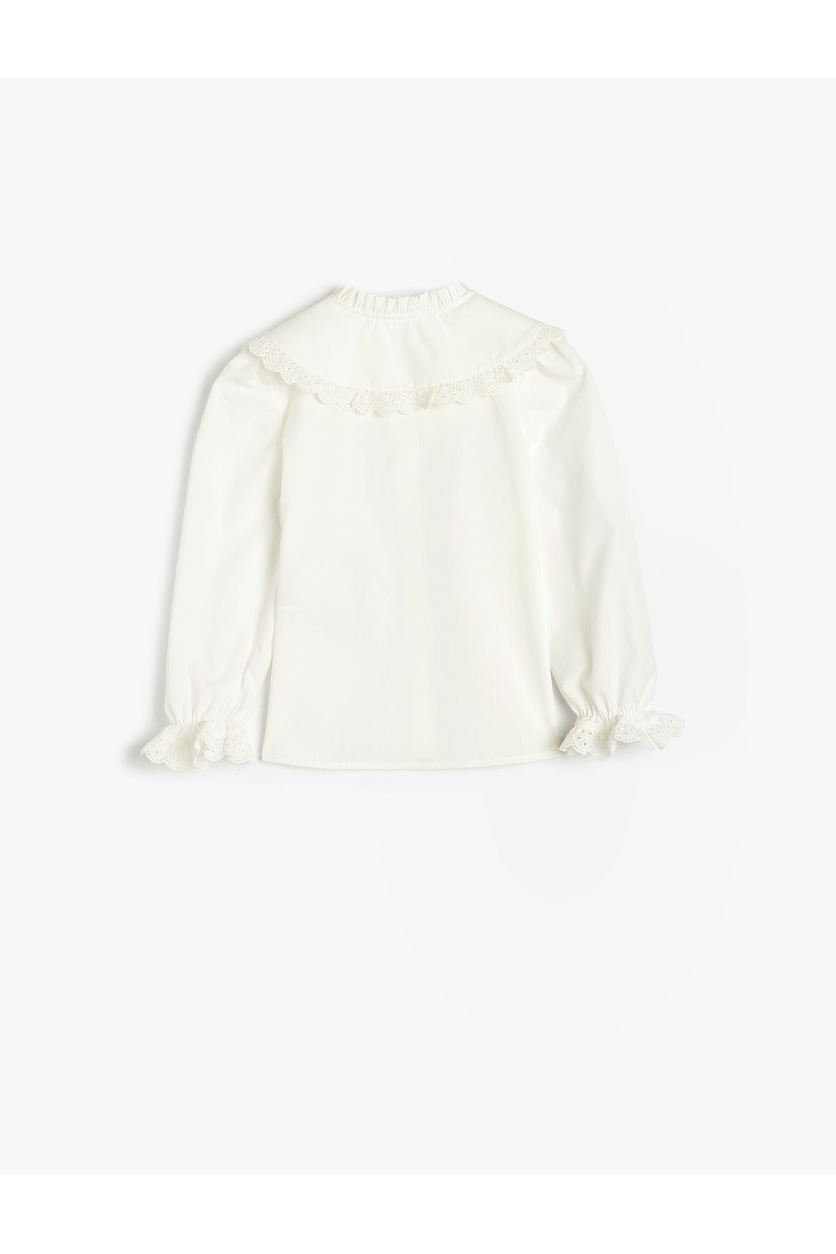 Koton-Long Sleeve Cotton Shirt - Wide Baby Collar 2