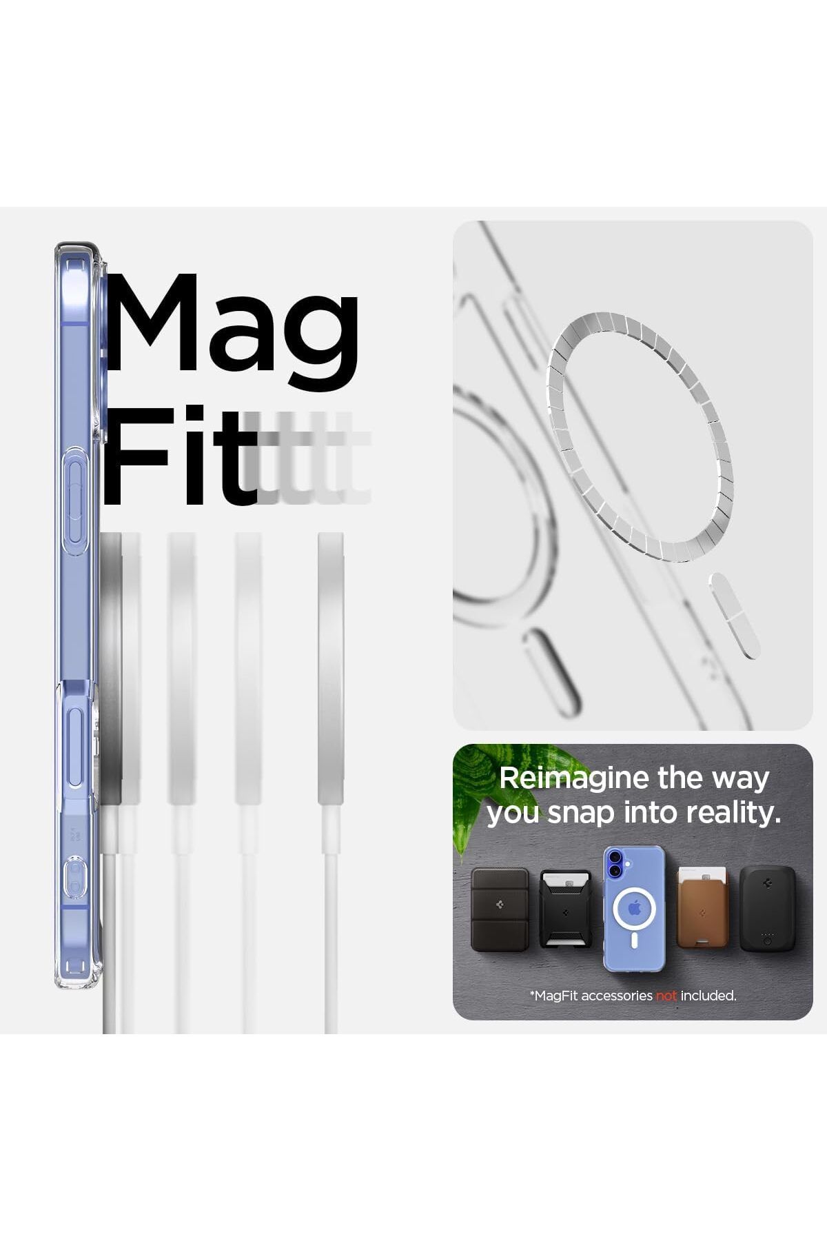 Spigen-Ultra Hybrid MagFit for iPhone 16 Plus case [MagSafe compatible] - White 6