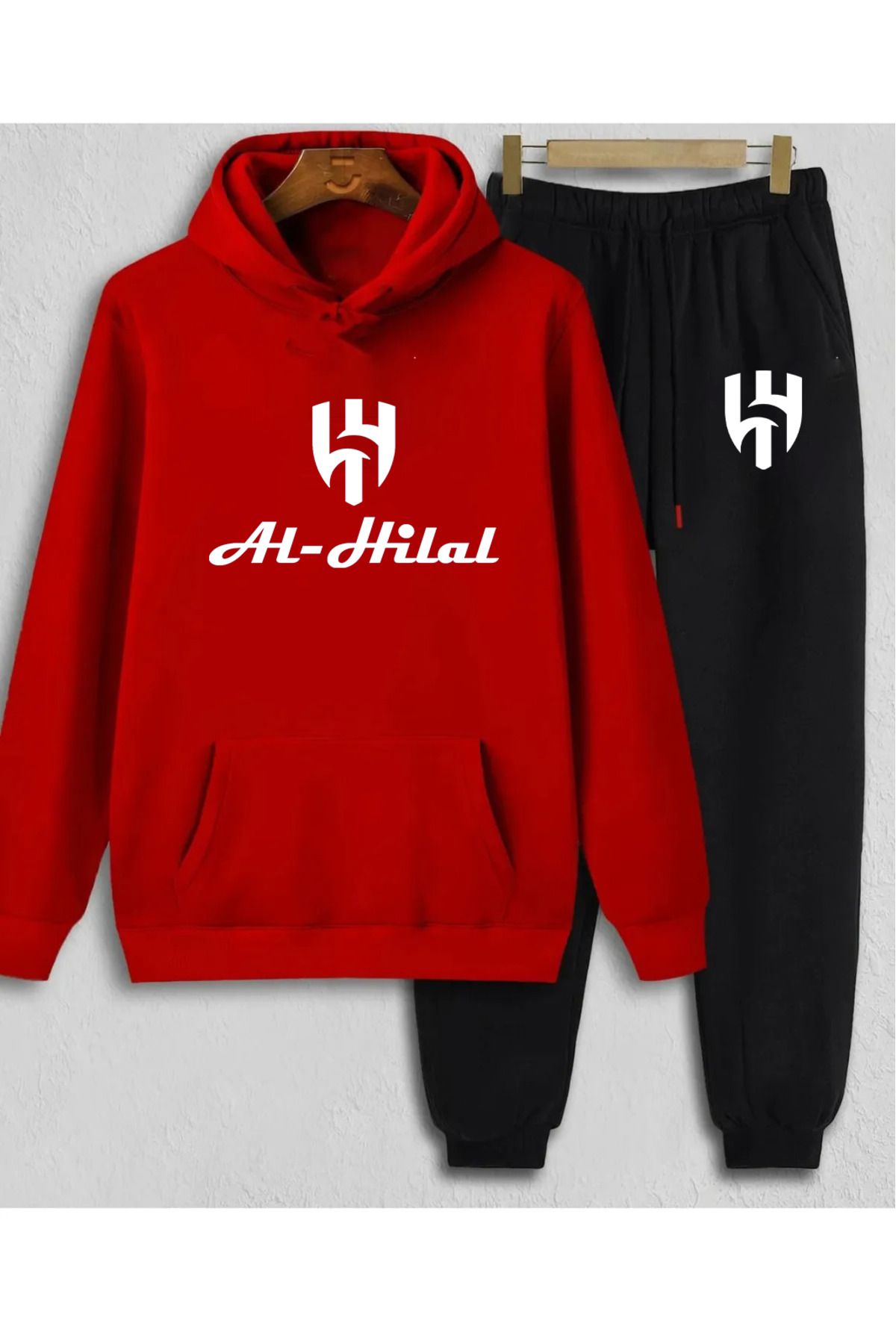 Pisa Art Al Hilal Özel Tasarım Kapşonlu Sweatshirt & Eşofman Altı 2'li Kombin