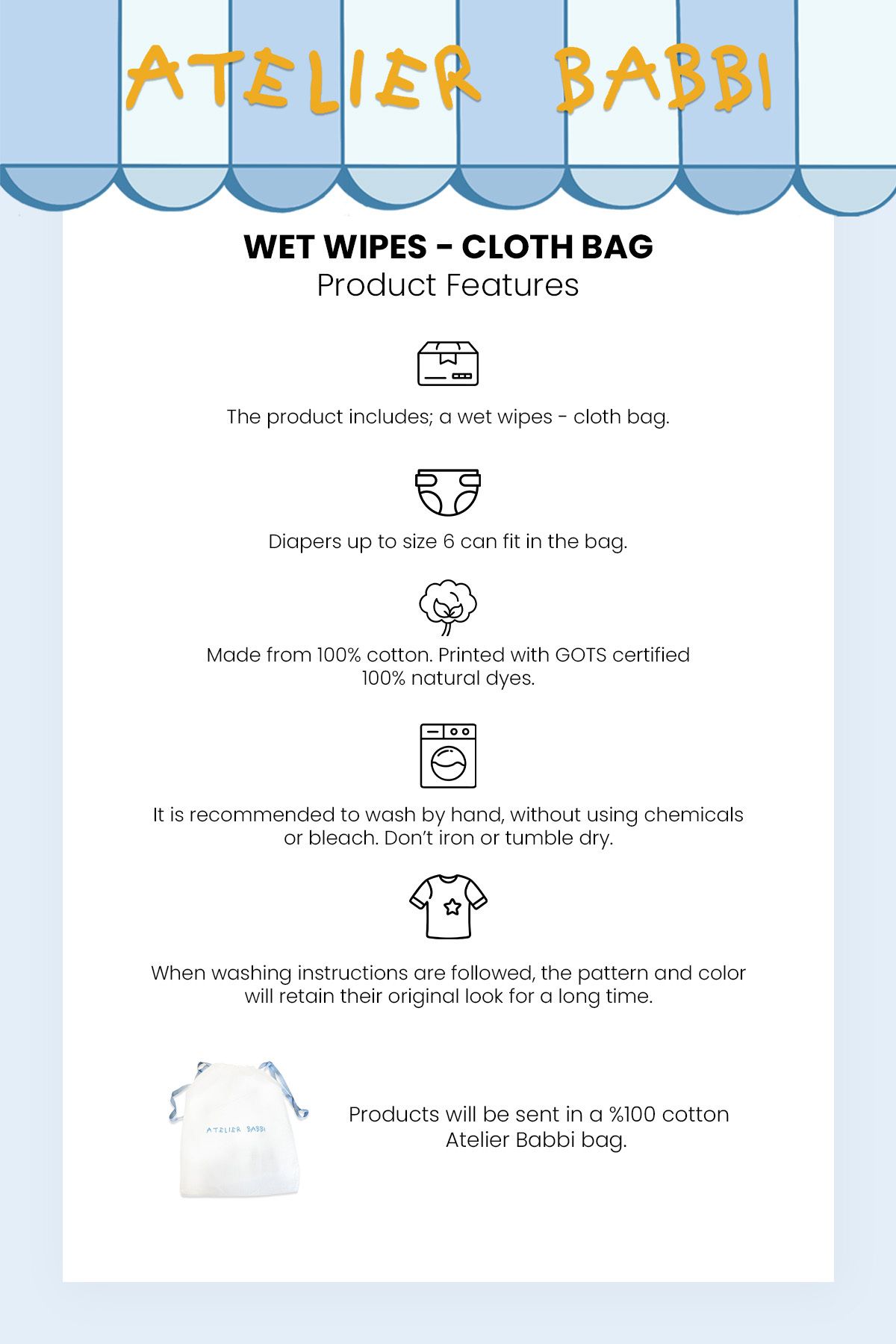 Atelier Babbi-Men's Seaside Wet Wipes and Cloth Bag 6