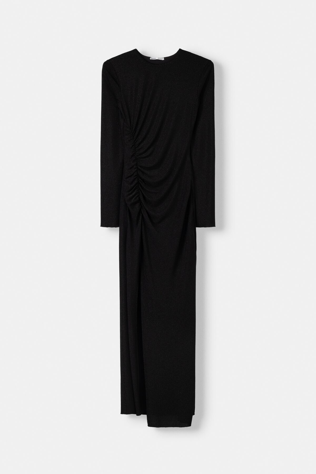 Bershka-Long Sleeve Shiny Midi Dress 3