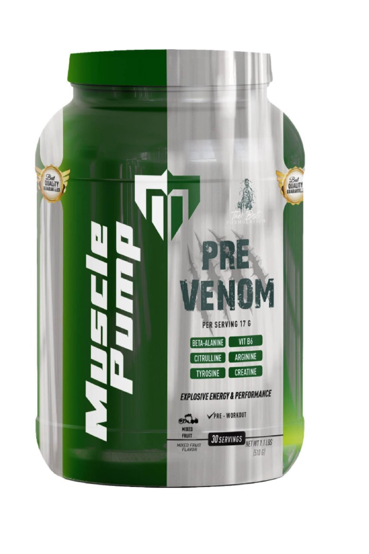 MUSCLE PUMP Pre-venom Powder Karışık Meyve 510 Gr