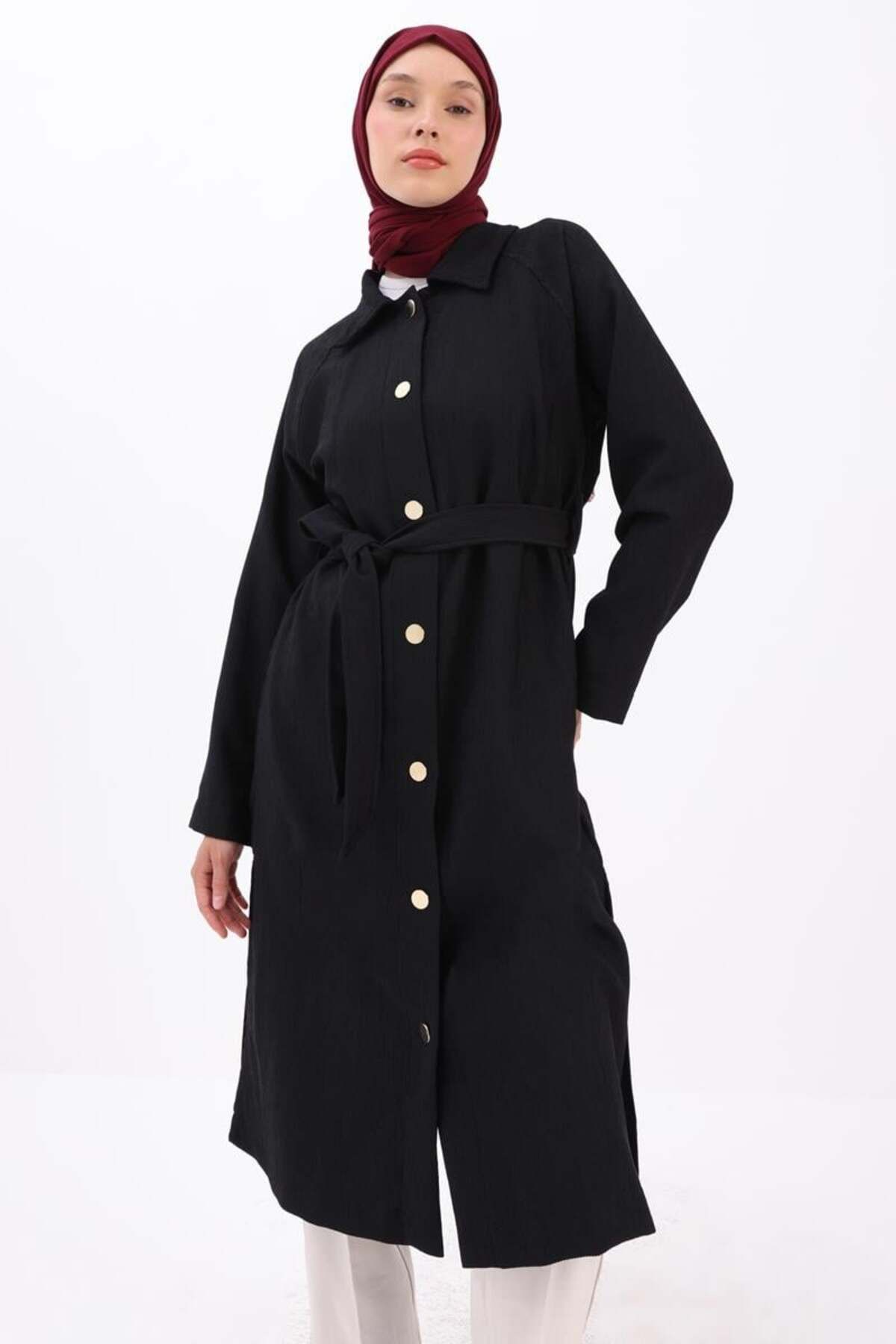 ALLDAY-Black-Workness Collar Button Bellow Cap 1