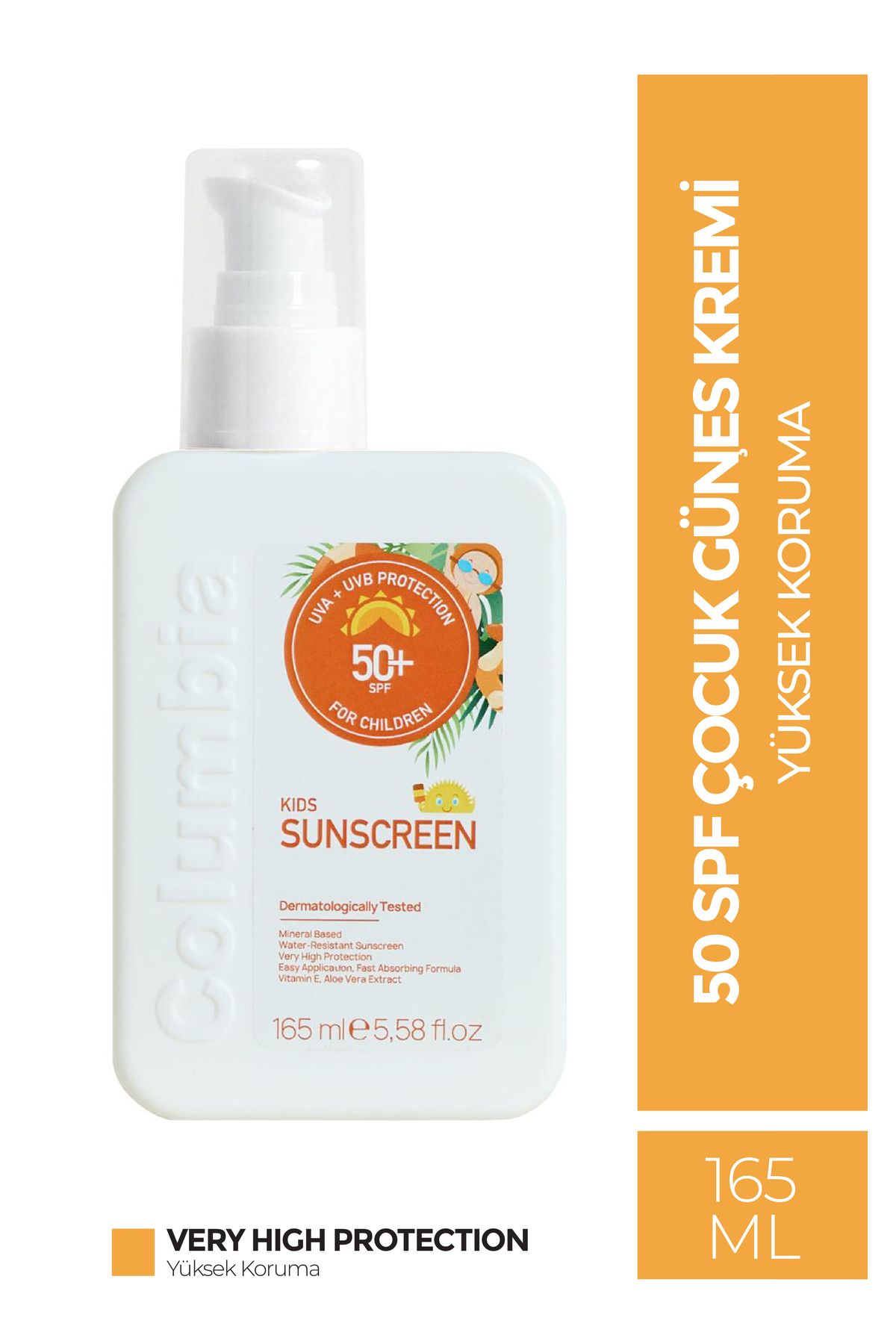 Columbia Çok Yüksek Koruma 50 SPF Çocuk Güneş Kremi 165 ML