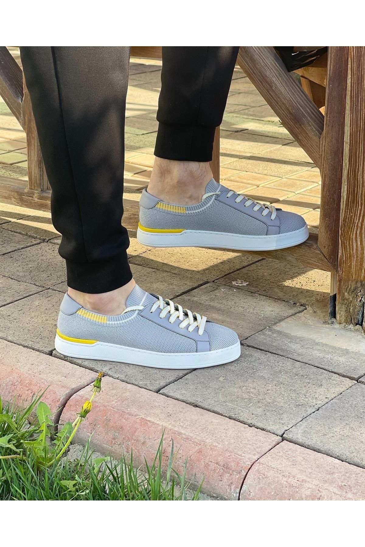 اسنیکر خاکستری مردانه کتانی 0560 'S اورجینال ByItallanoshoes
