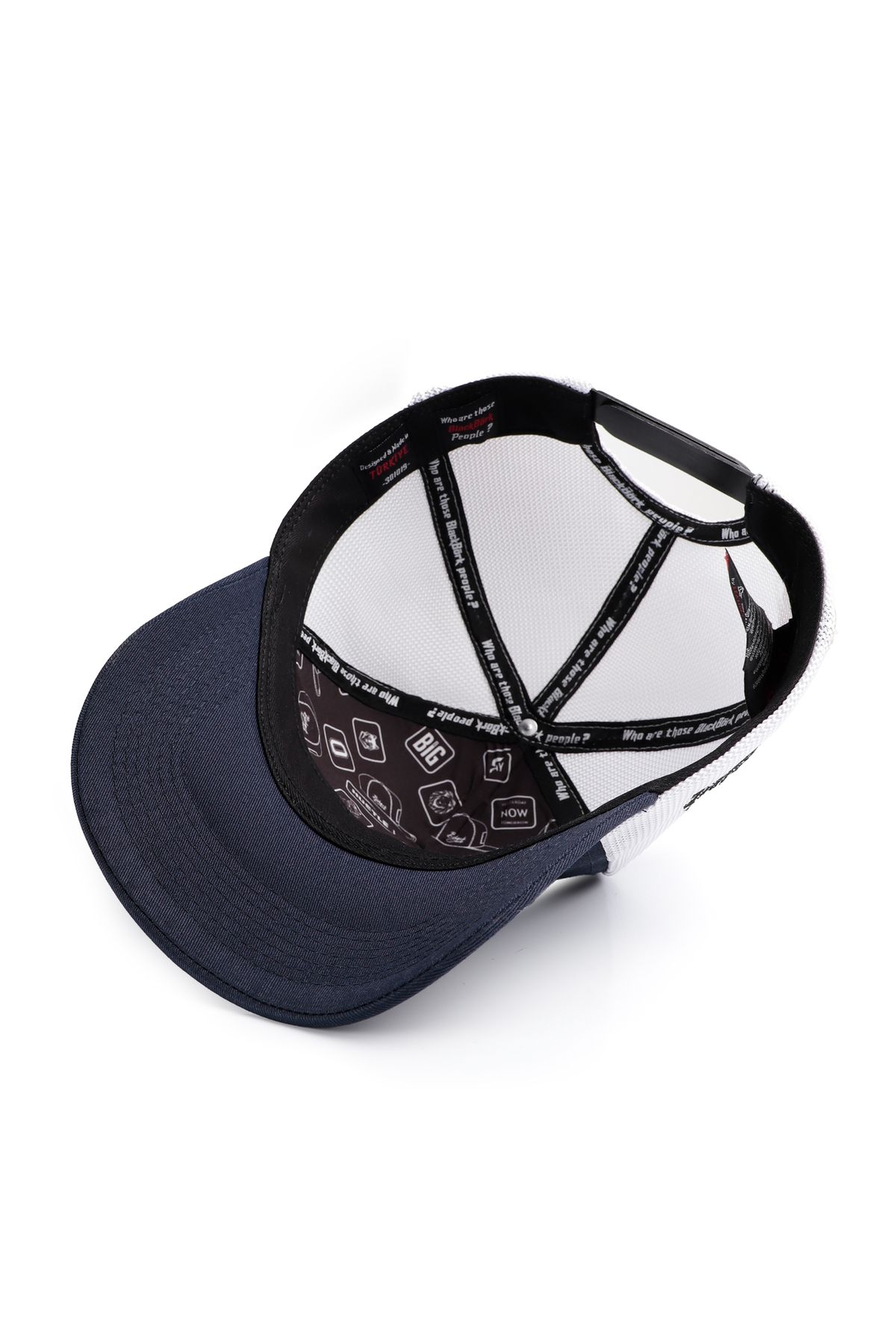 BlackBörk-Pălărie unisex V1 Trucker bleumarin-alb - 1 cu sigla cod 3