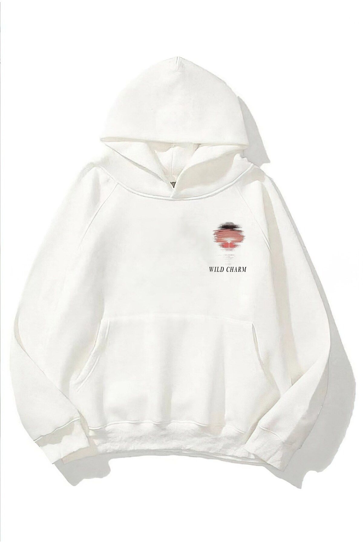 The Champ Clothing-Φούτερ με κουκούλα Fleece Wild Charm με στάμπα λευκό Unisex φούτερ με κουκούλα 2