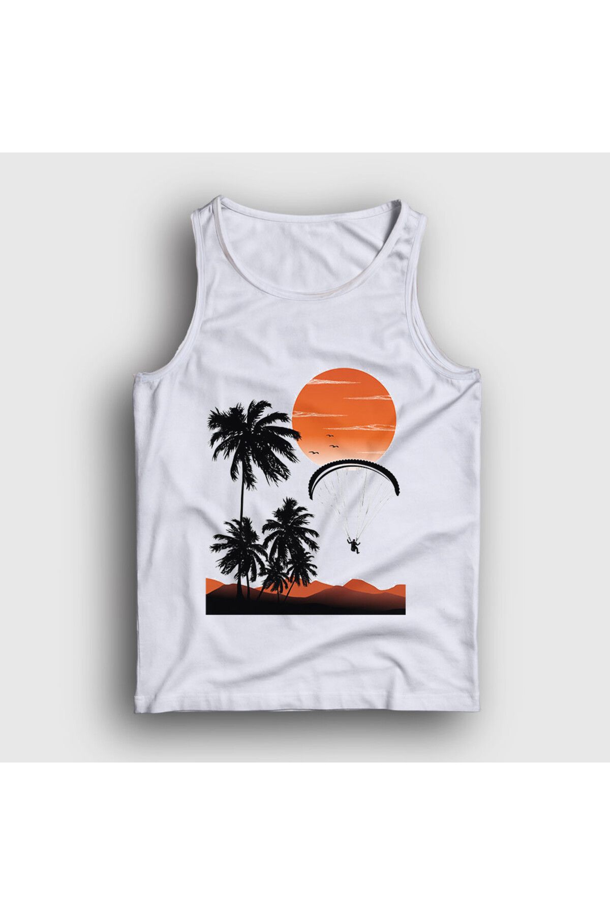 Presmono Tricou Alb Unisex Freedom Sunset Parapanta Tt Unisex - S