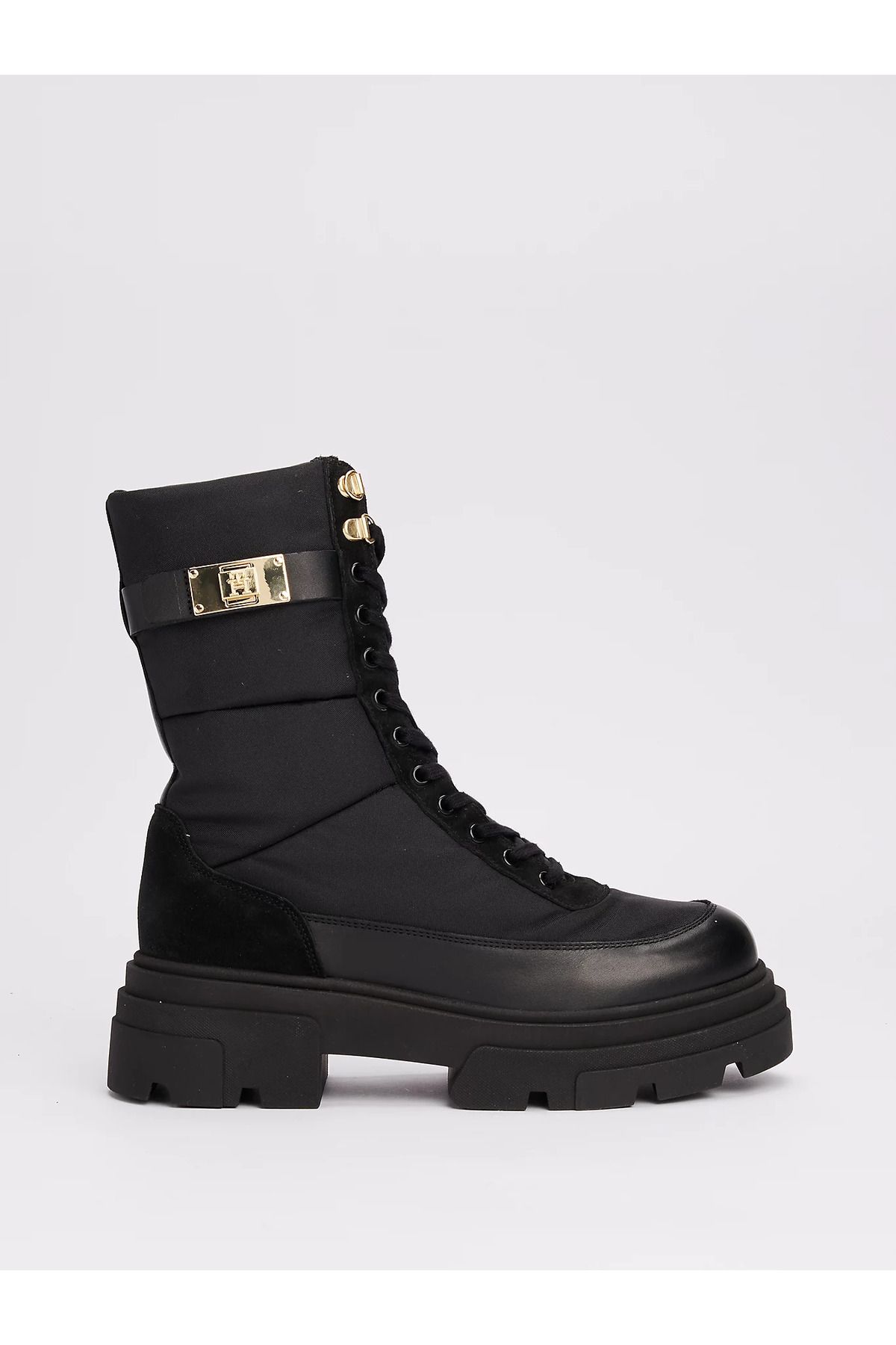 Tommy Hilfiger Mix Piele Biker Lace-up Femeie - 37