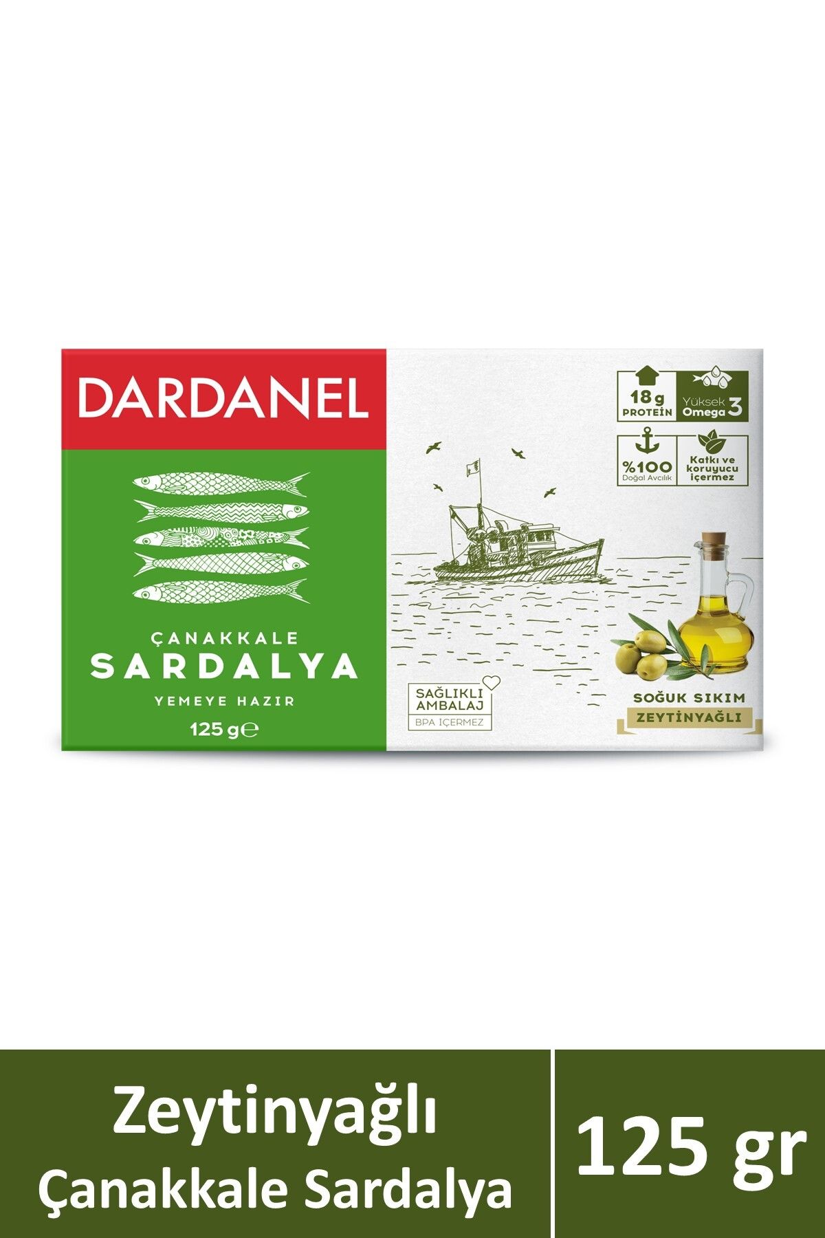 Dardanel Zeytinyağlı Çanakkale Sardalya 125 gr