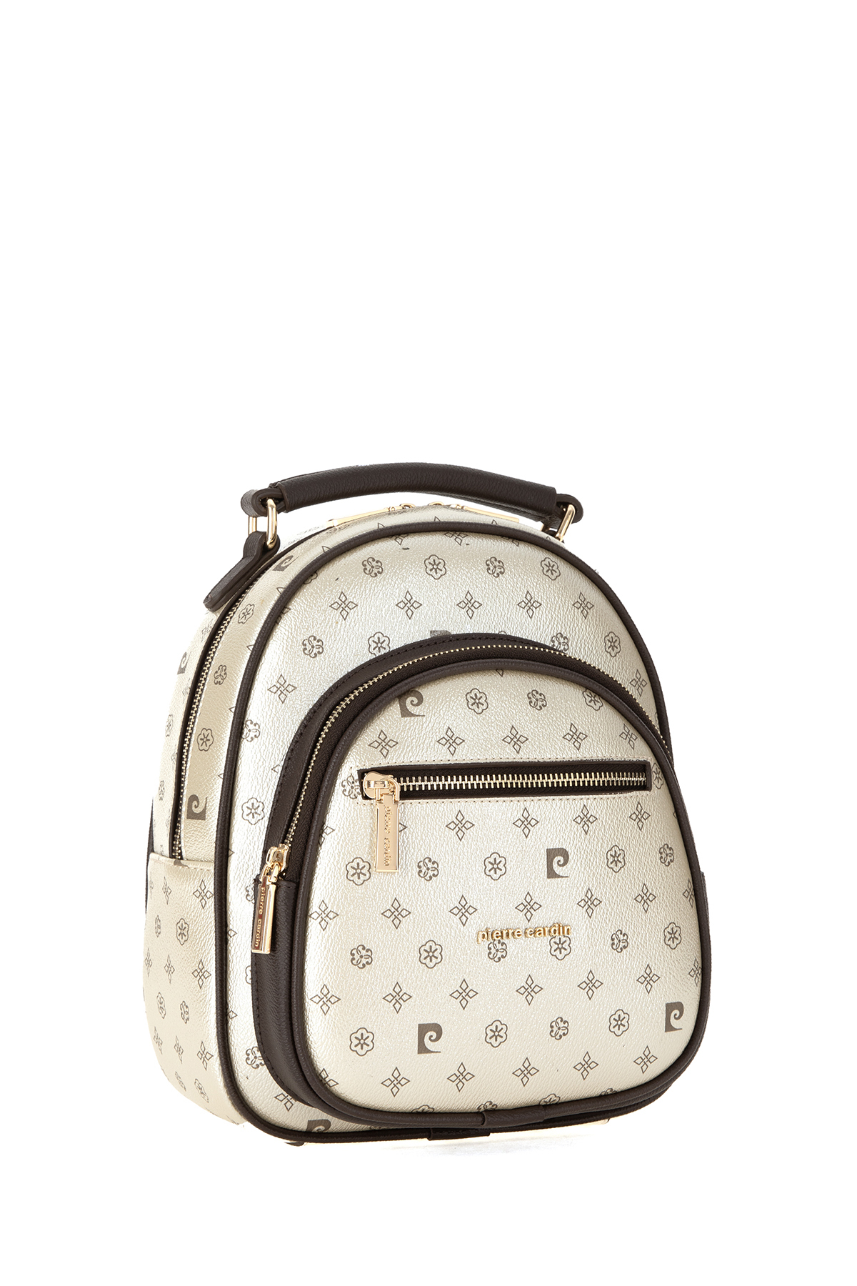 Pierre Cardin  Altın Monogram Kadın Sırt Çantası 05PO24K1876 - Görsel 4