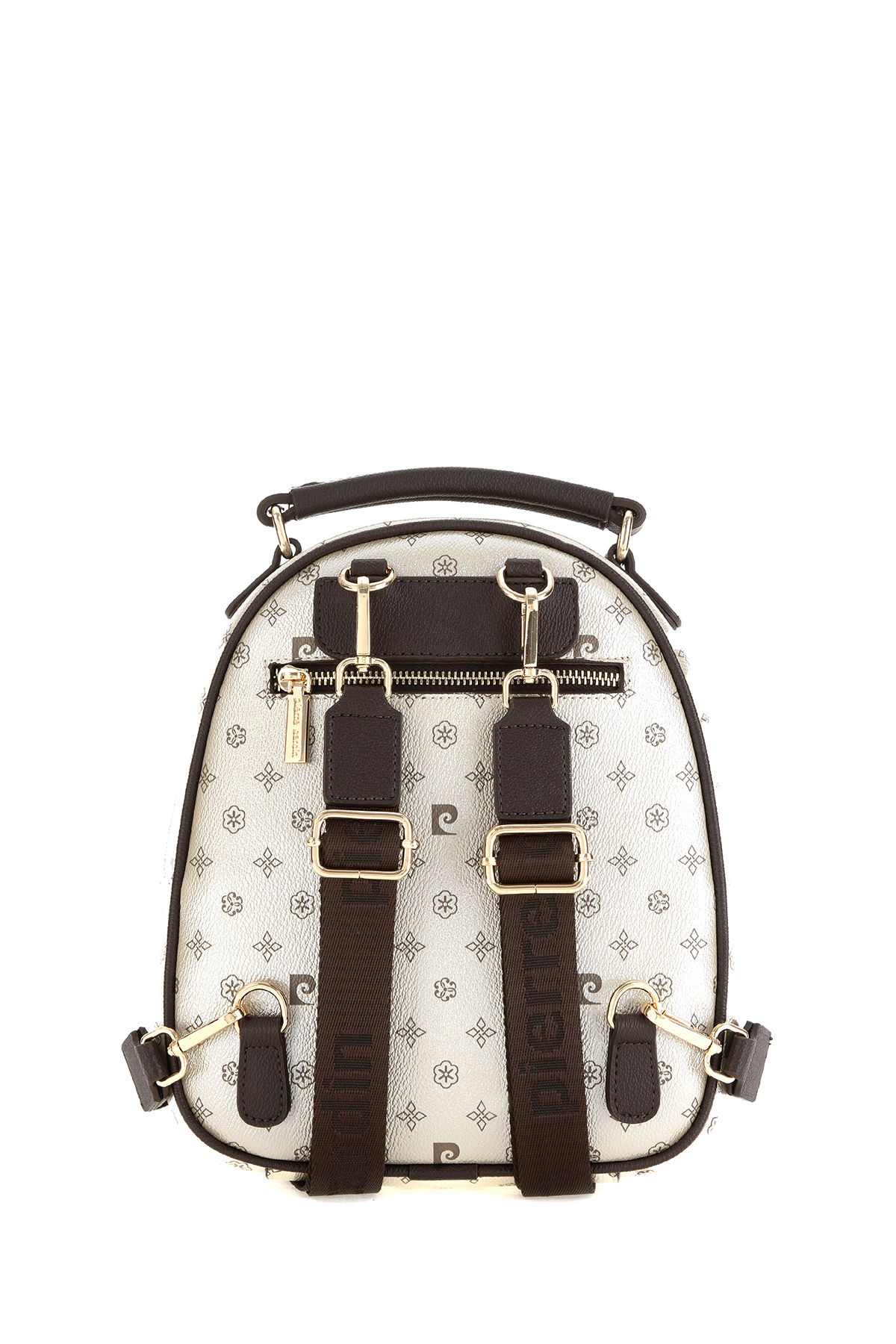 Pierre Cardin  Altın Monogram Kadın Sırt Çantası 05PO24K1876 - Görsel 7