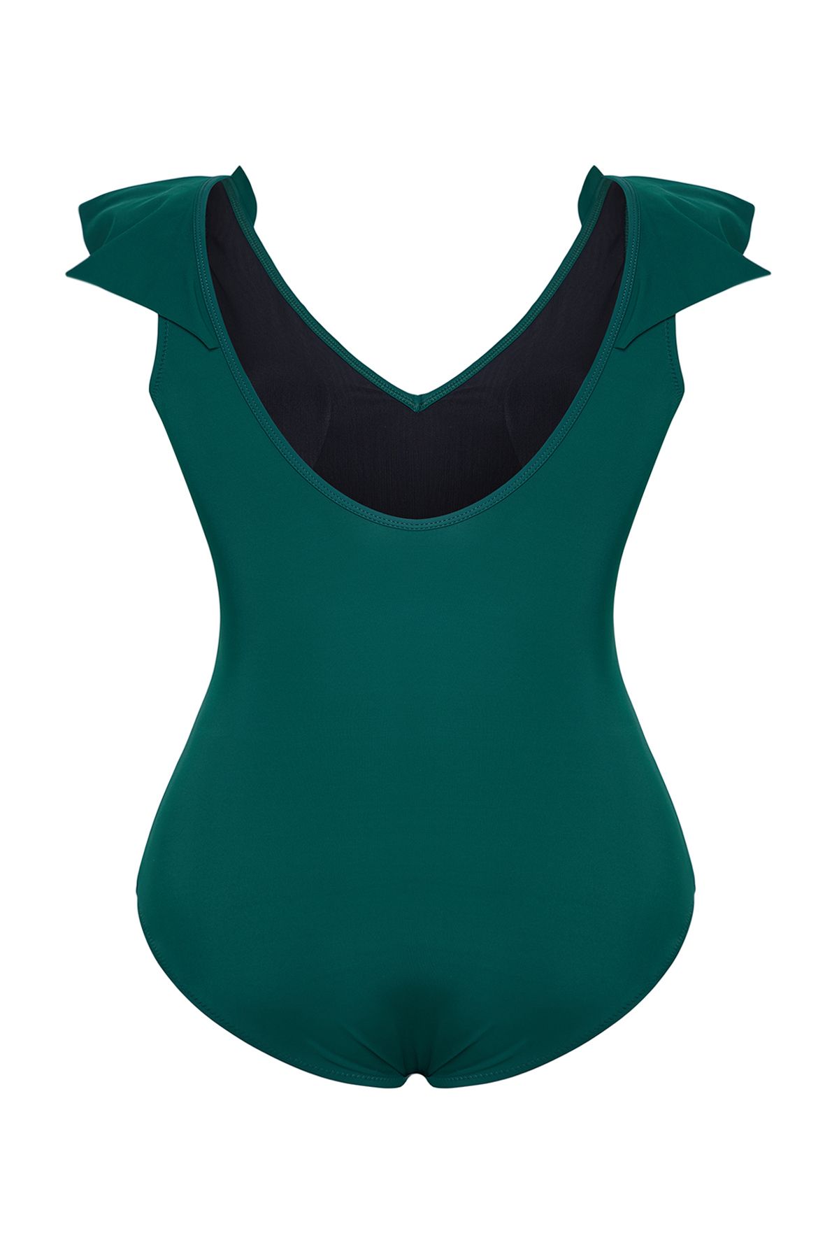 Trendyol Curve-Costum de baie cu volane verde TBBSS22MA0299 7