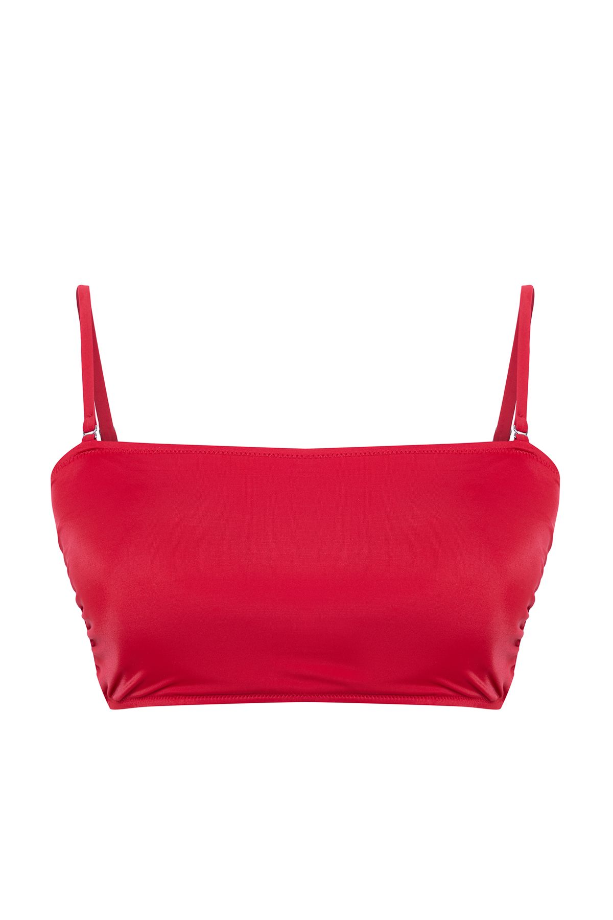 Trendyol Curve-Red Strapless Rope Strap Large Size Bikini Top Tbbss23Ct00013 6