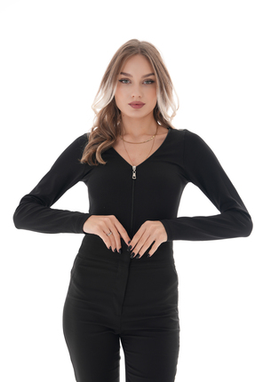 MYZ LİFE Çıtçıt Zıbın Detaylı Fermuarlı Body