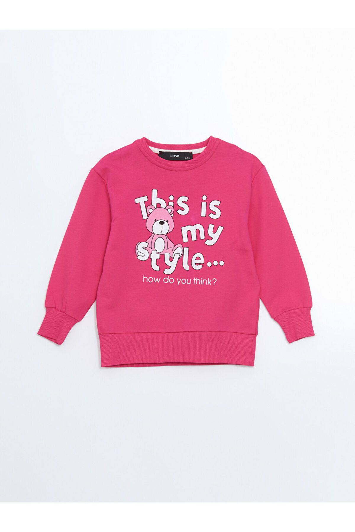 LC Waikiki-Crew Neck Printed Sweatshirt for Baby Girl - Lcw Baby 1