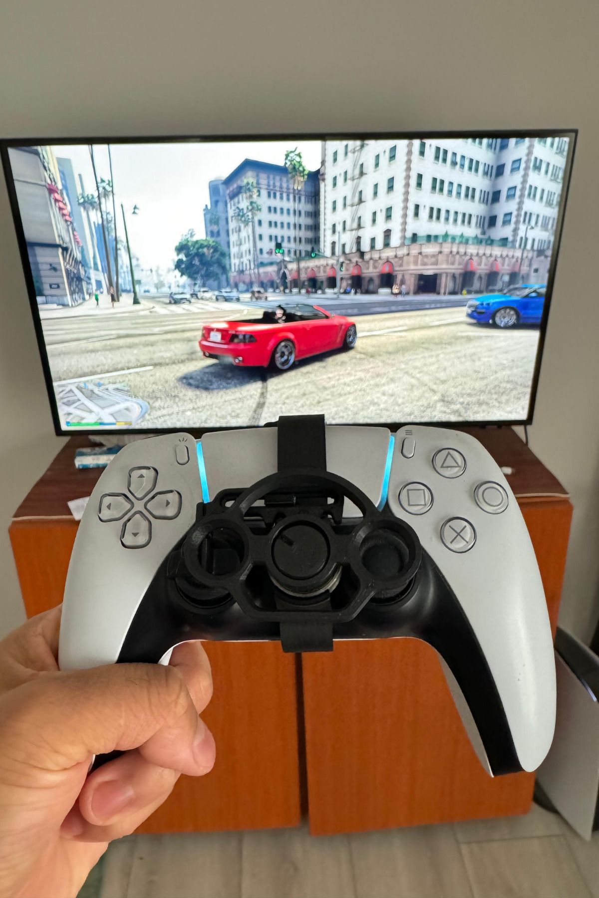 3D PS 5 Oyun Direksiyon Seti - Siyah Direksiyon Seti - PS5 Konsol Direksiyon Aparatı