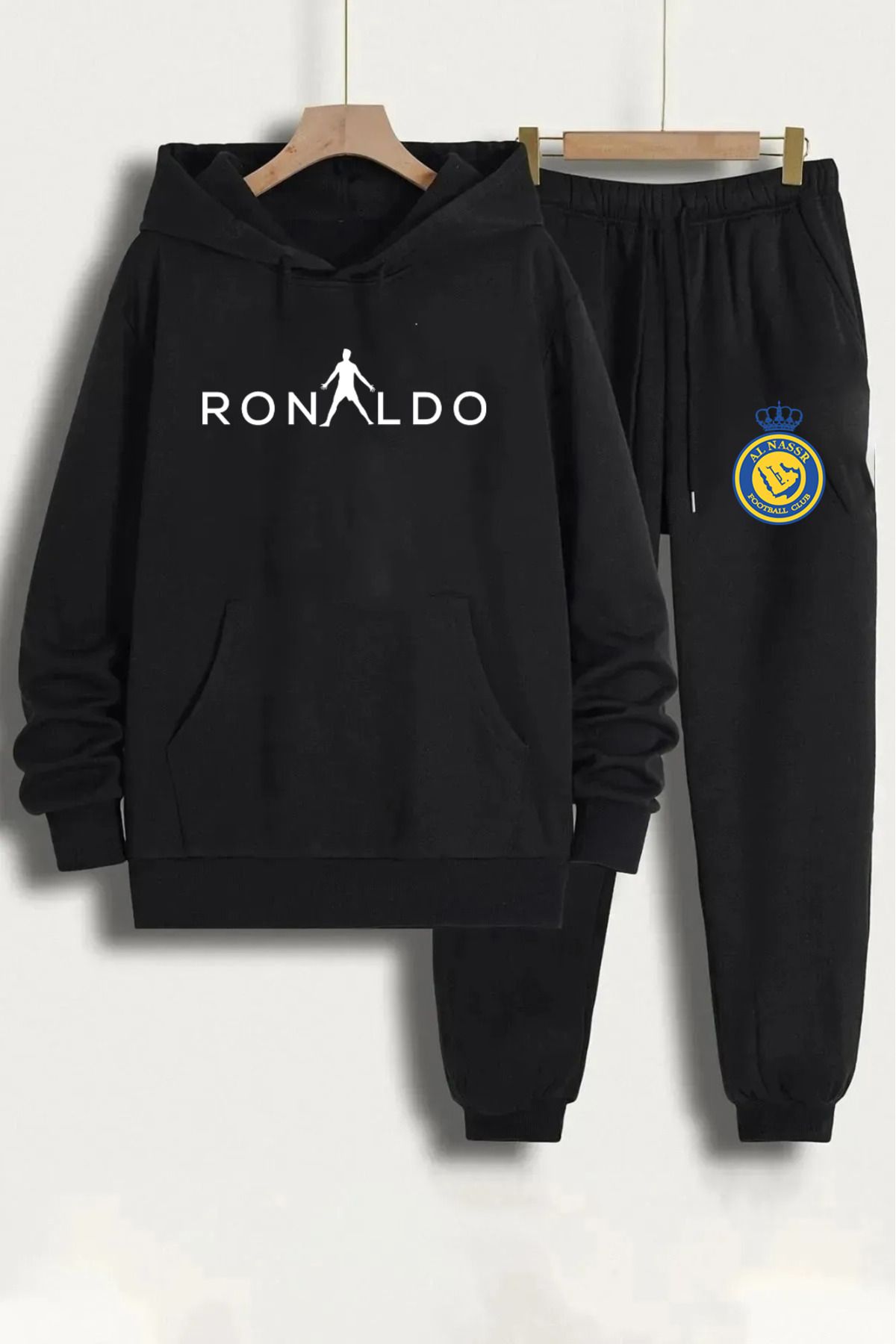 Pisa Art-Al Nassr X Cristiano Ronaldo 7 Special Design Hooded Sweatshirt & Sweatpants 2-Piece Combo 1