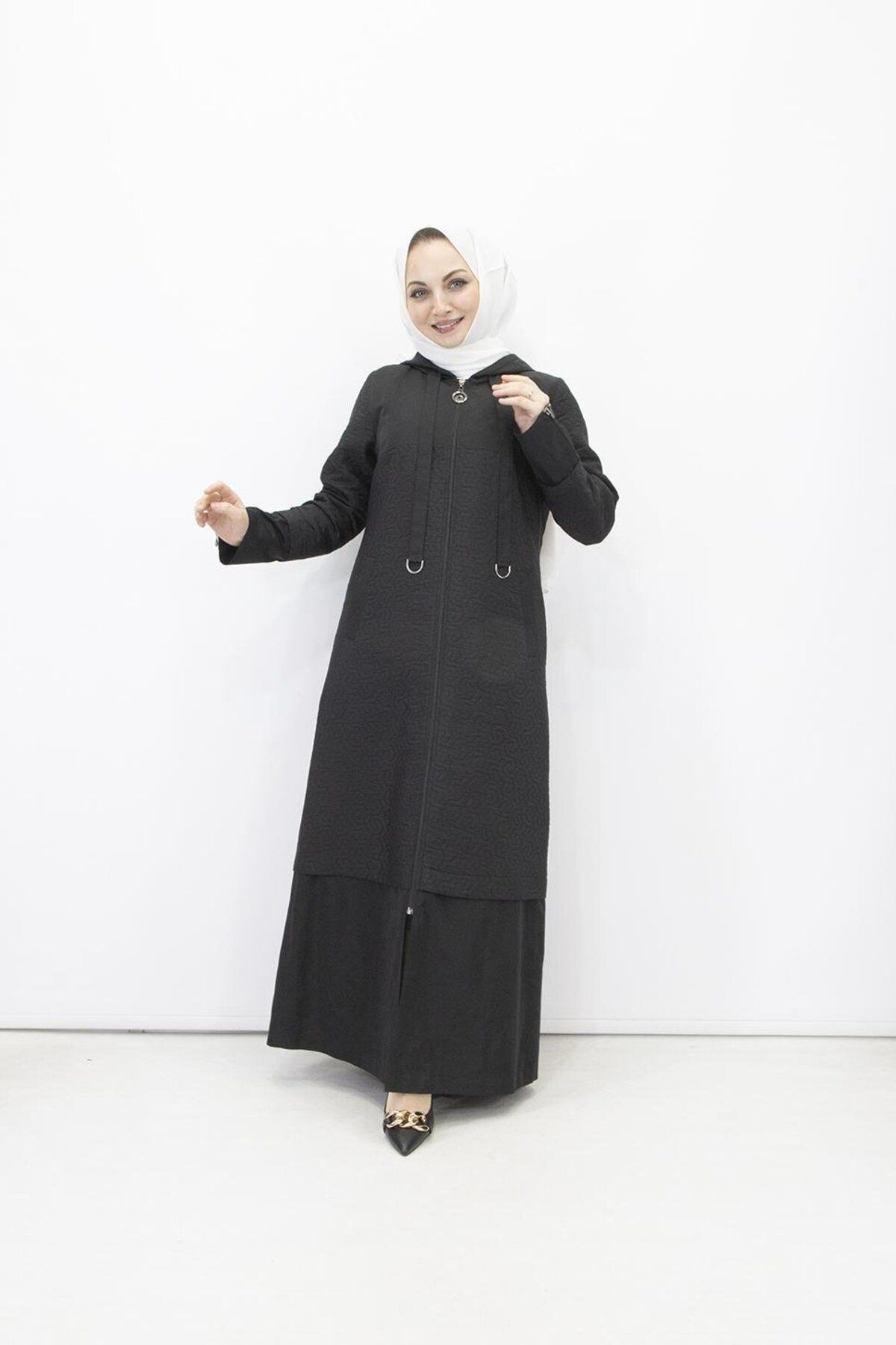 feray kaya-Modest Overcoat - Black - Parka 3