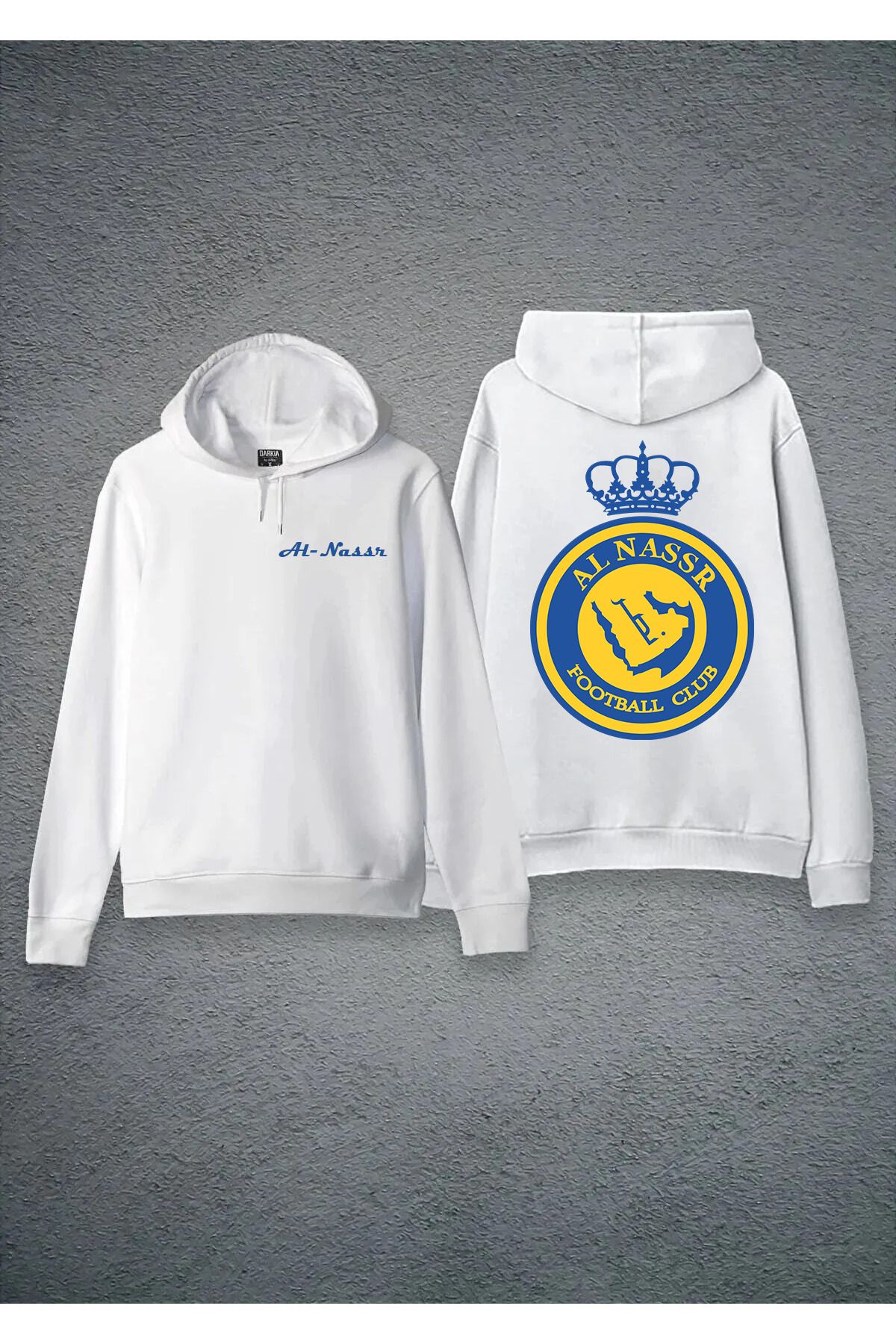 Pisa Art Al Nassr Logo Ön Arka Özel Tasarım Kapşonlu Sweatshirt & Eşofman Altı 2'li Kombin