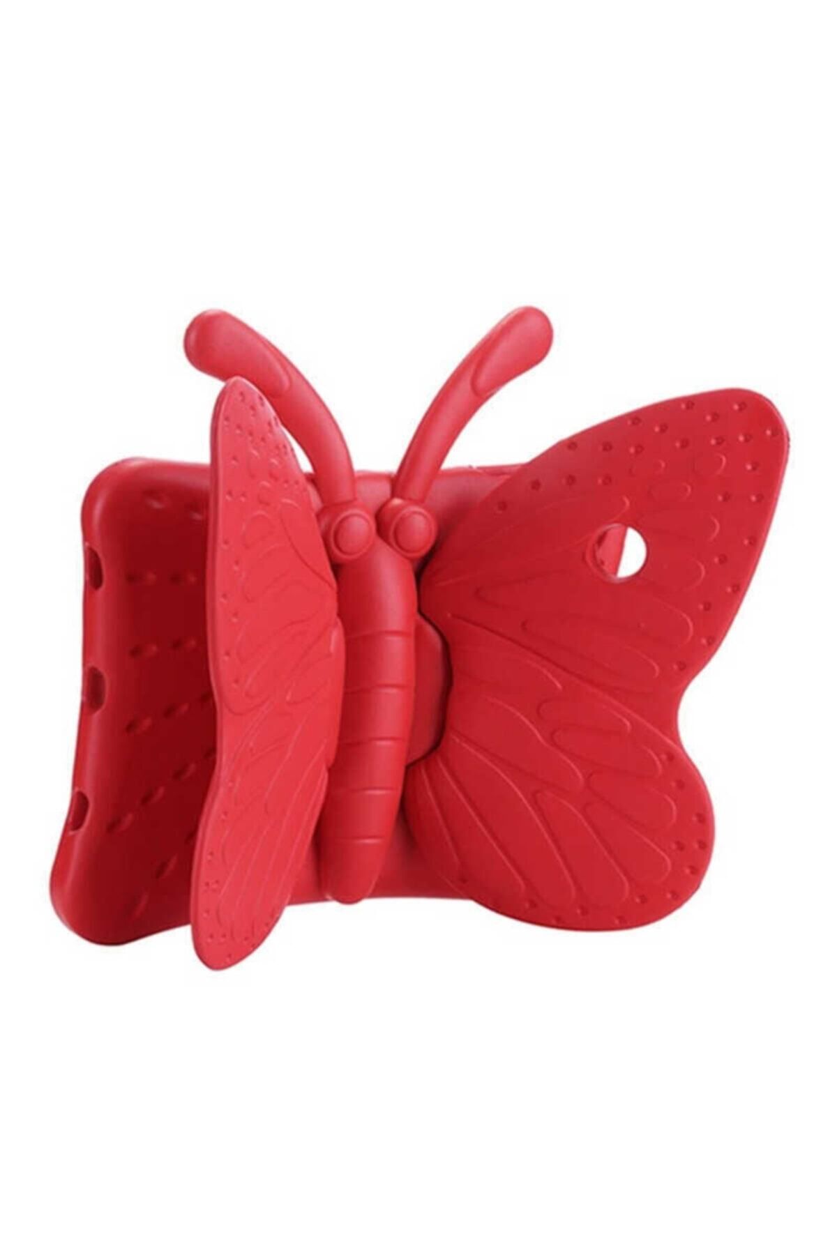 UnDePlus Apple Ipad Mini 1 2 3 4 5 Kılıf Kelebek Desen Case Kırmızı