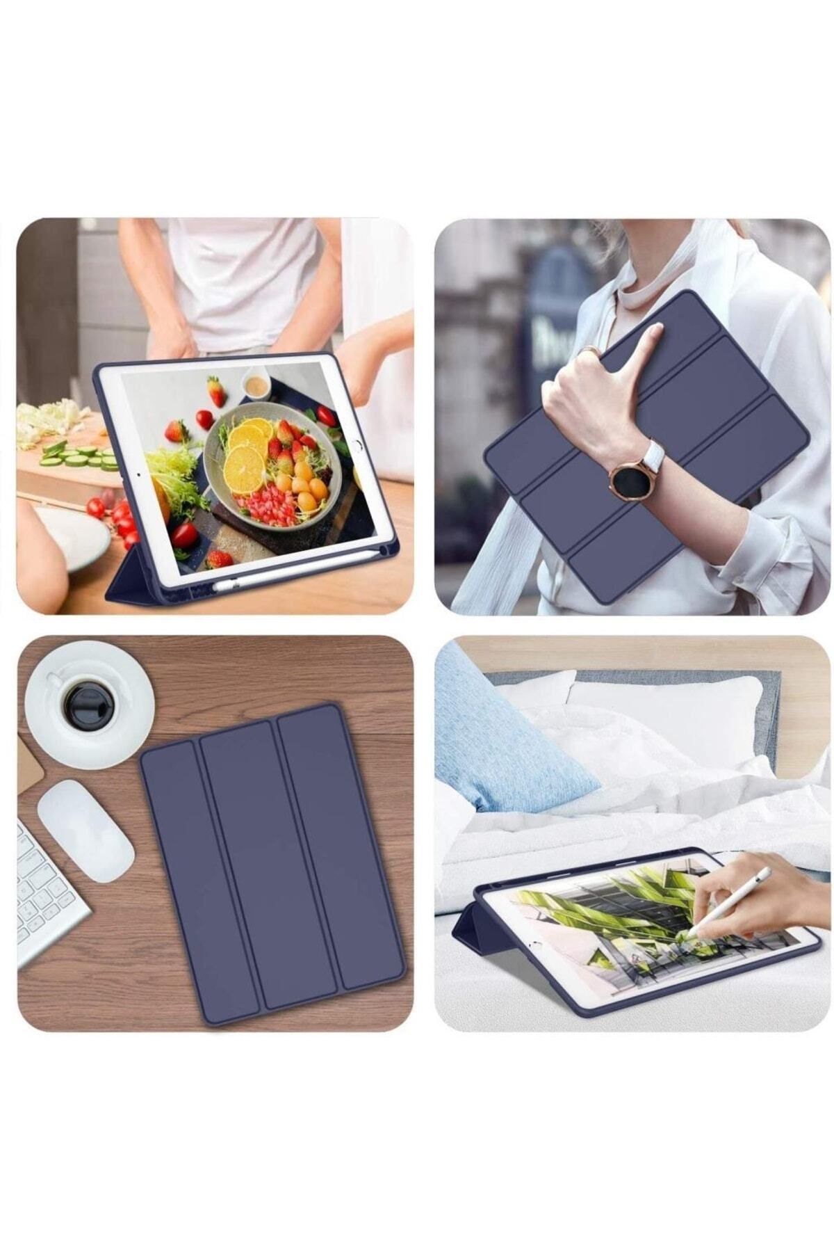 UnDePlus-Apple Ipad 9th 8th 7th Generation 10.2" Case Smart Case with Pencil Compartment A2602 A2603 A2604 A2605 6