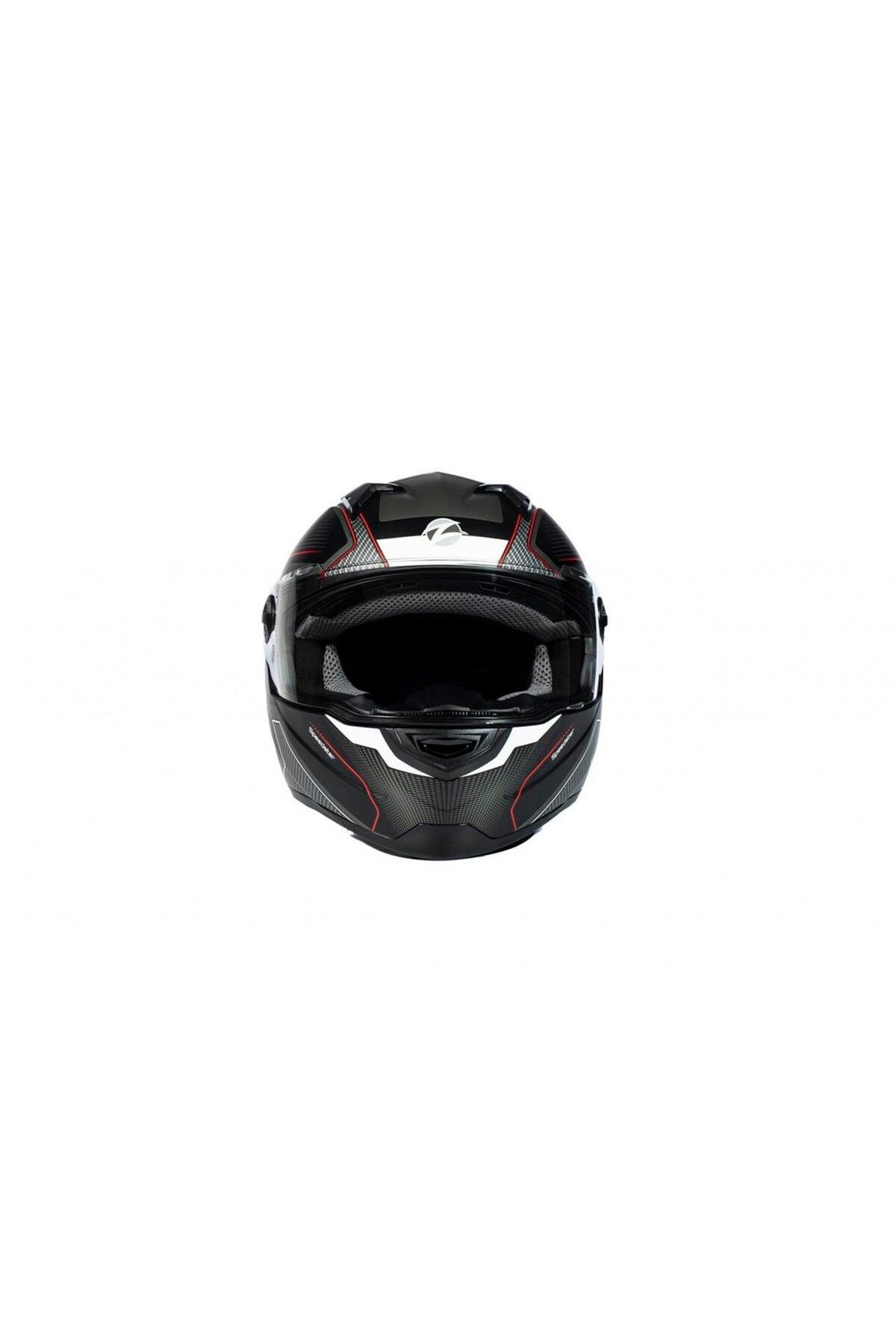 ZEUS Zs-811a Al6 Kapalı Kask Mat Siyah-beyaz-kırmızı