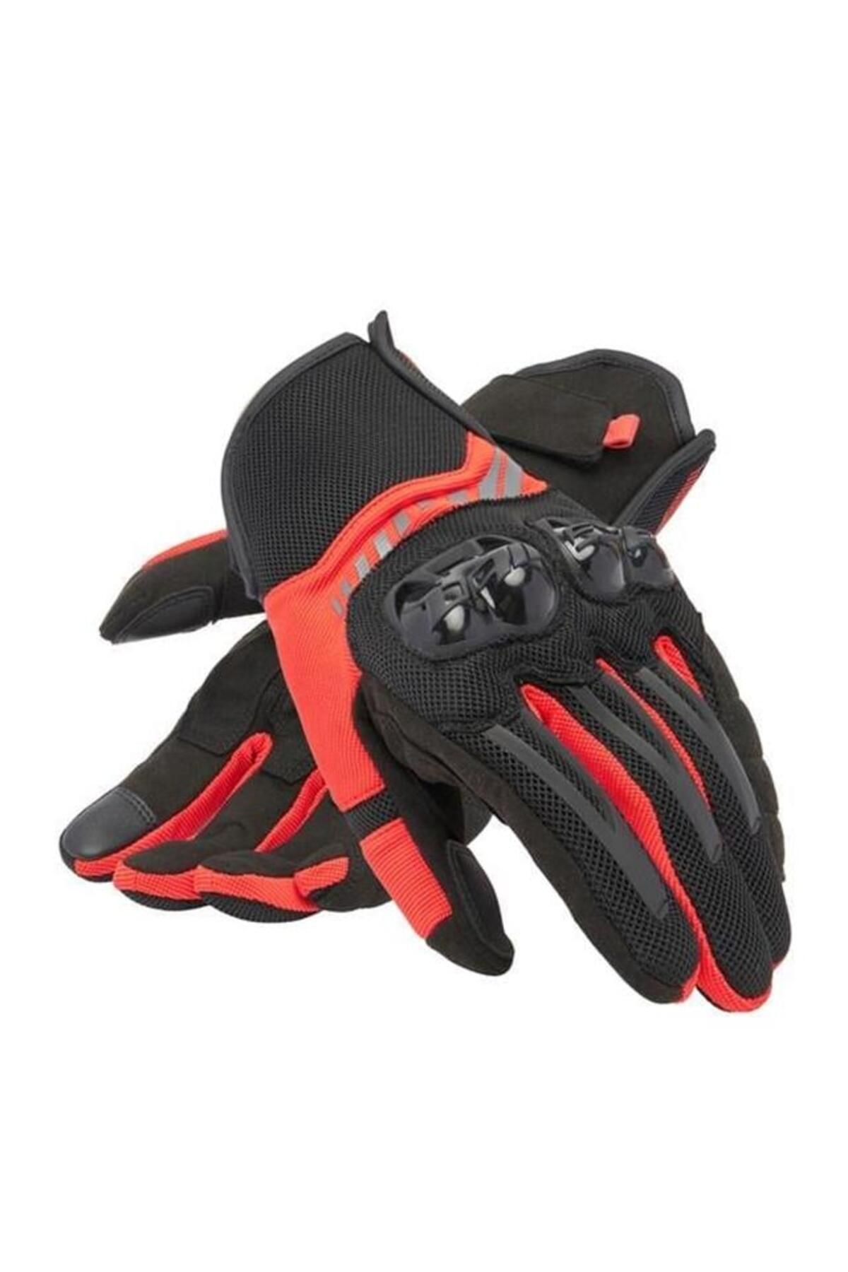 Dainese Mig 3 Air Black Red Lava Tekstil Eldiven