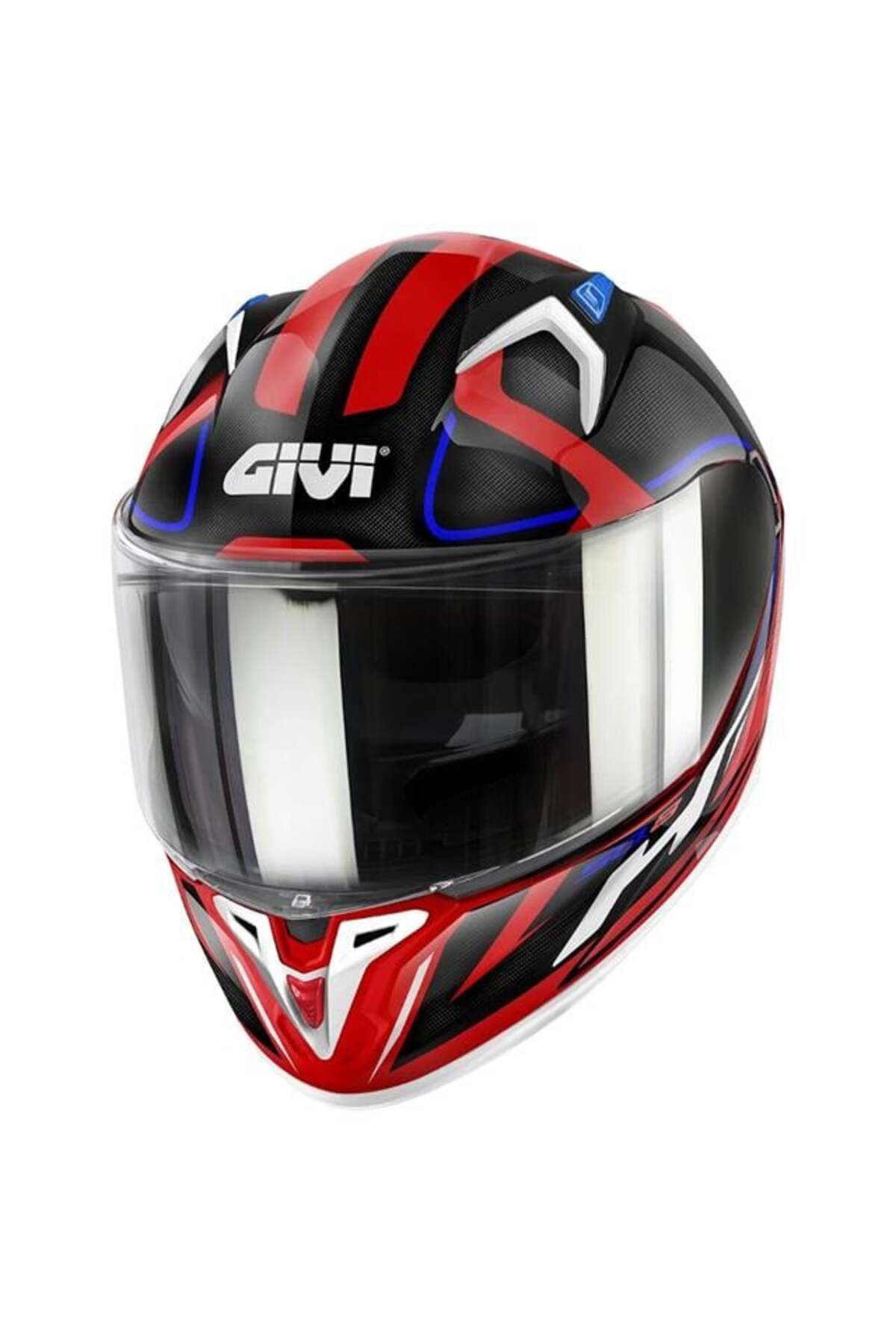 Givi 50.8 Racer Kapalı Kask Beyaz-kırmızı-siyah