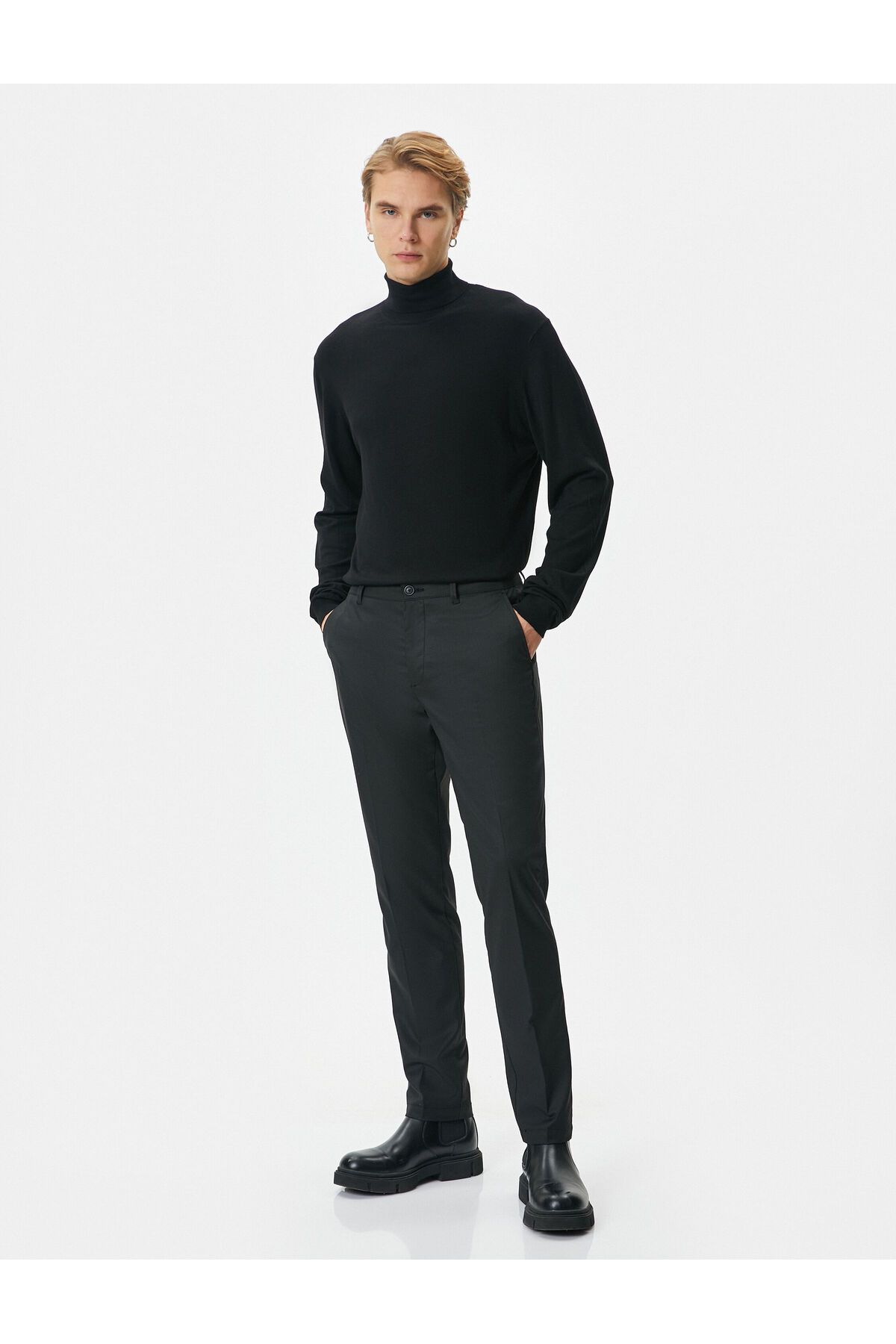 Koton-Rollkragenpullover Strickpullover Basic Langarm Viskosemischung 2