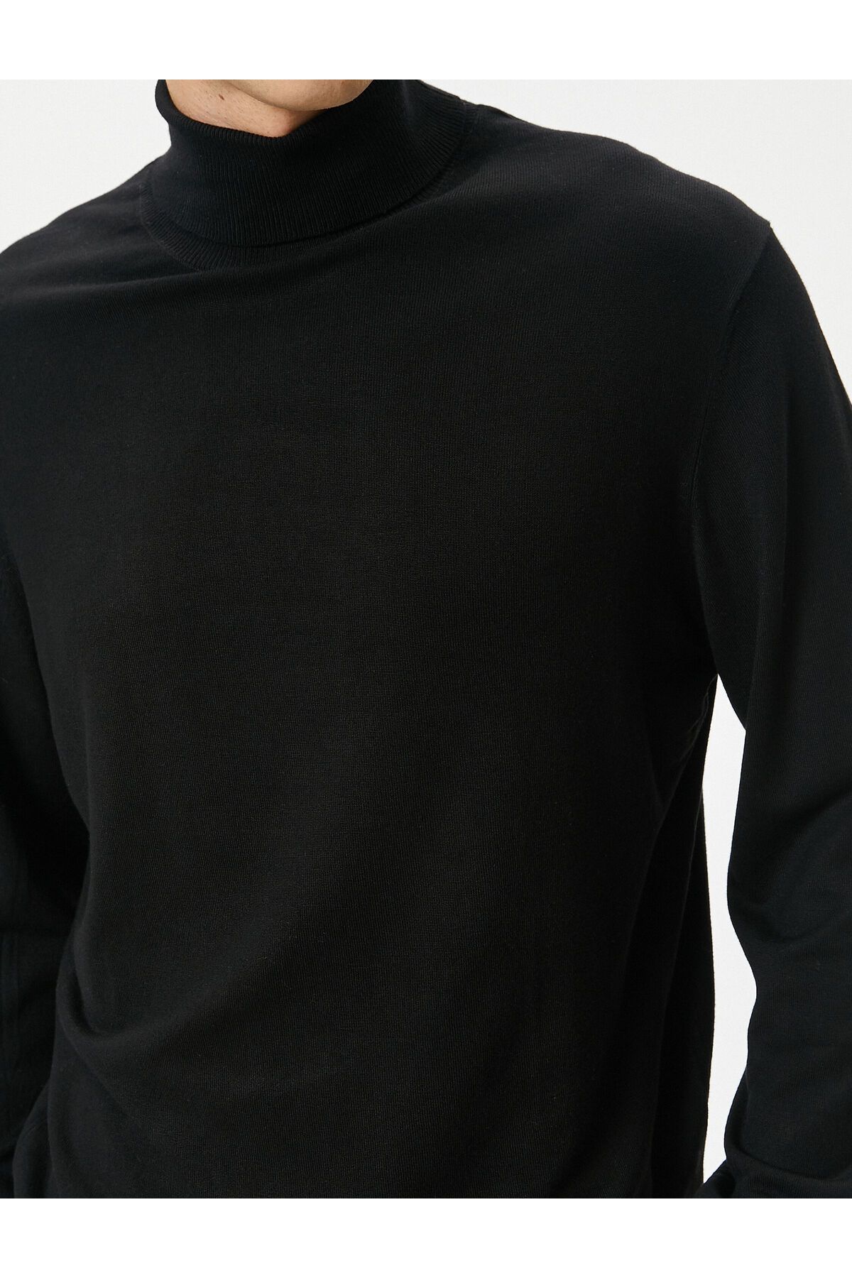 Koton-Rollkragenpullover Strickpullover Basic Langarm Viskosemischung 5
