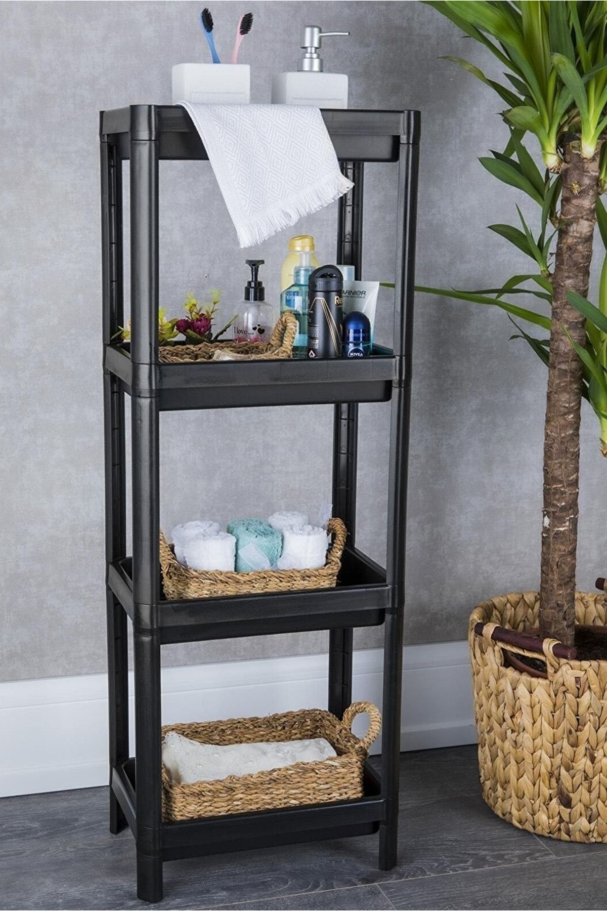 SHELF UNIT 4 Katlı Banyo Rafı Mutfak Rafı Balkon Rafı