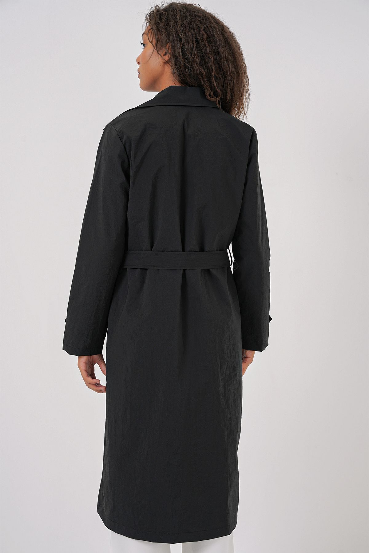 Bigdart-5938 Trenci cu guler dublu - negru 6