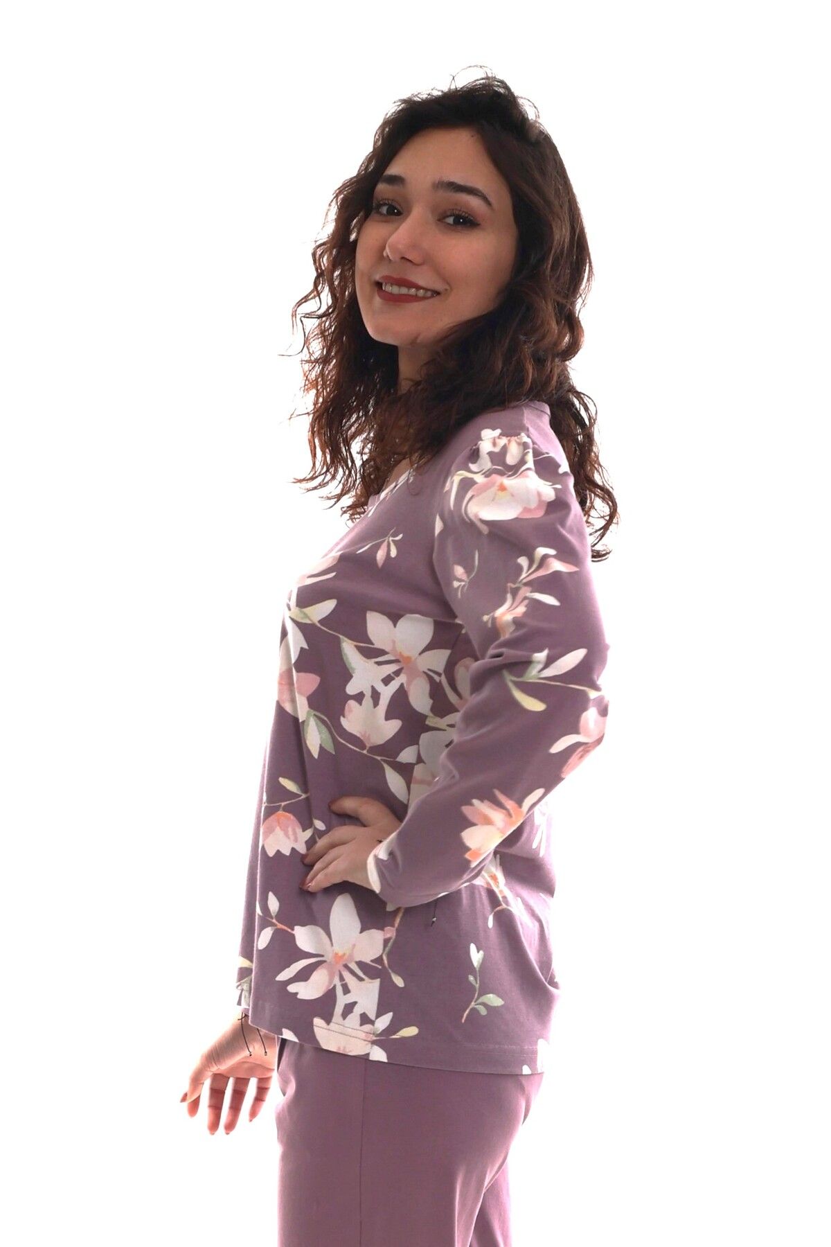 ASN concept-Lilac, Floral Patterned T-shirt 3