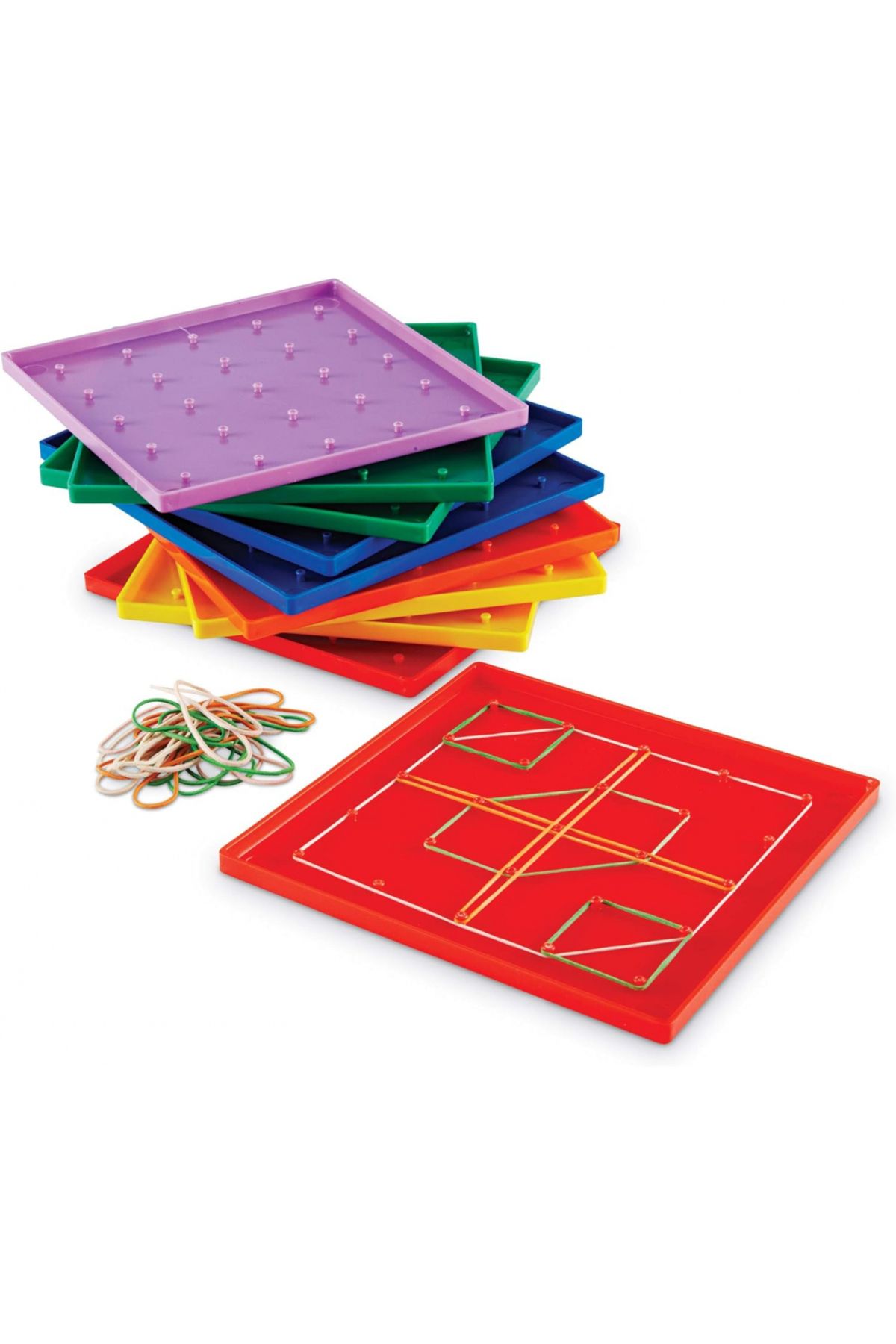 Learning Resources-5 X 5 Pin Geoboards, Set of 10-LER0153 4