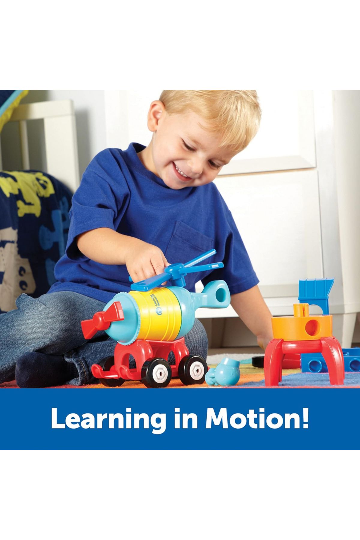 Learning Resources-1-2-3 Build It! Rocket-Train-Helicopter-LER2859 2
